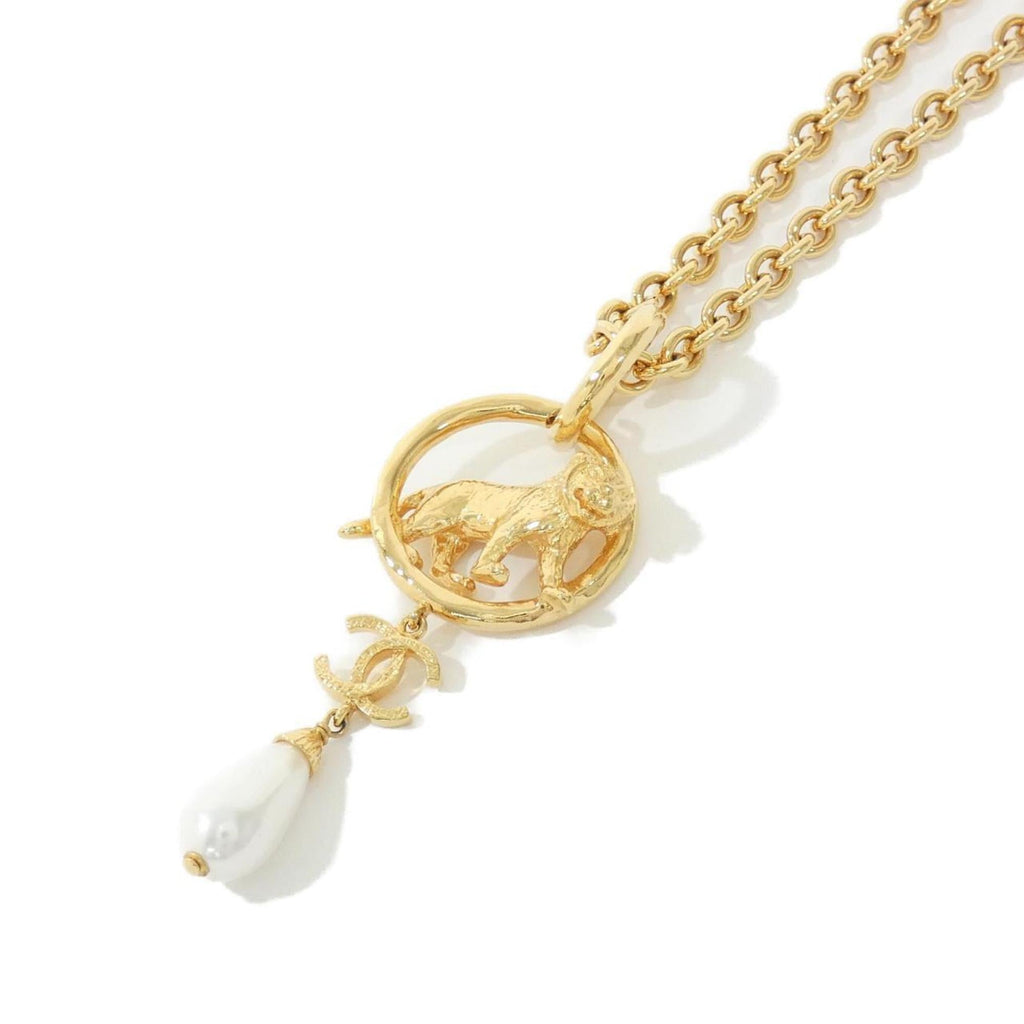 Pendant Necklace Gold with Artificial Pearl