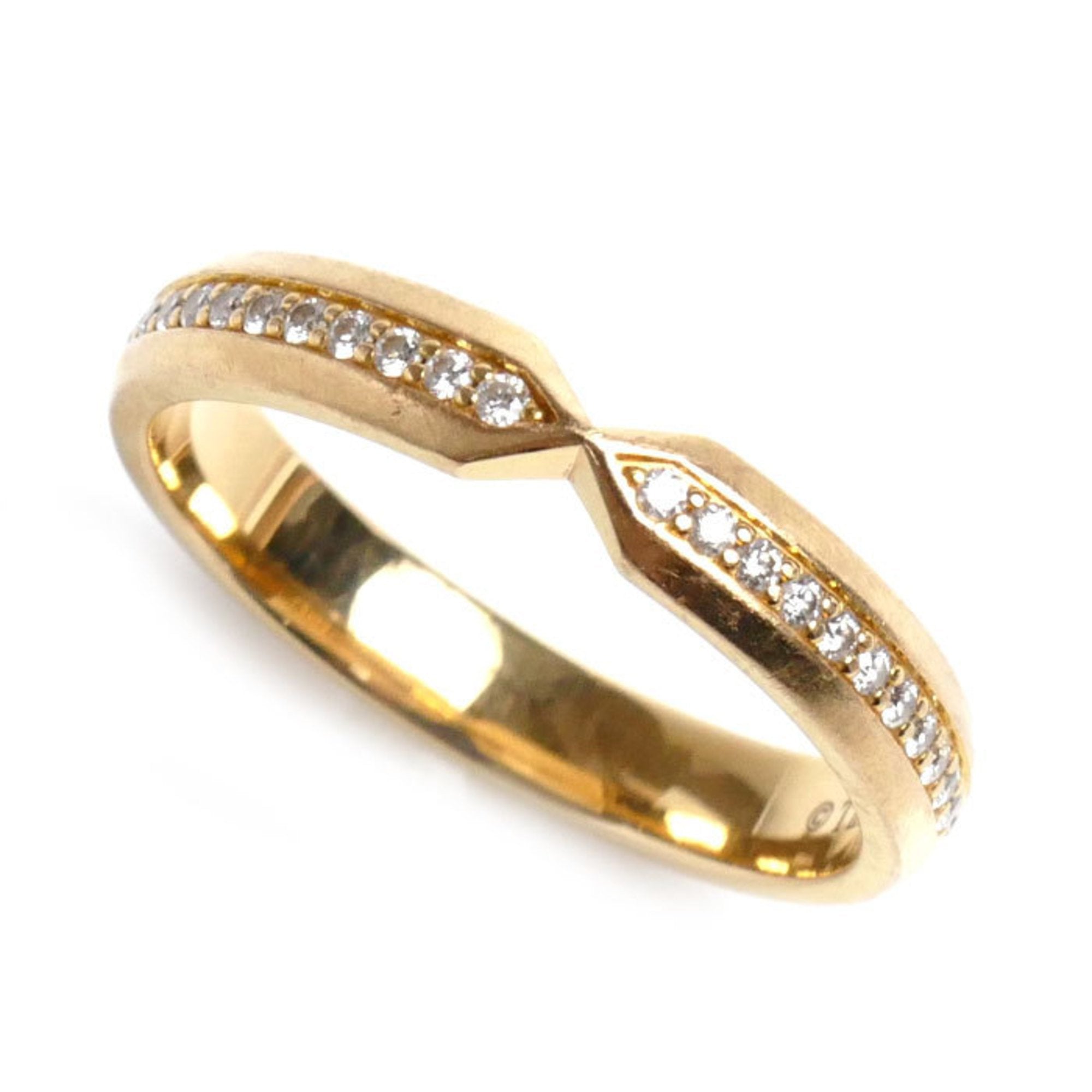 Band Ring 18K Rose Gold with Diamond