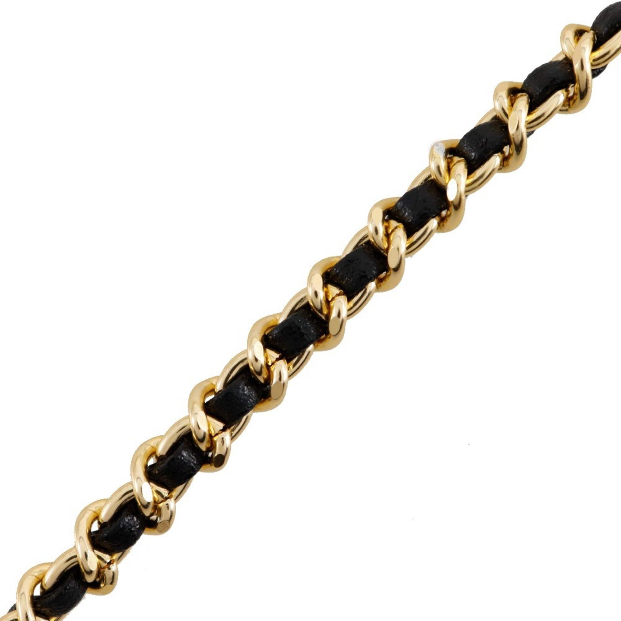 Perfume Bottle Pendant Necklace Gold and Leather