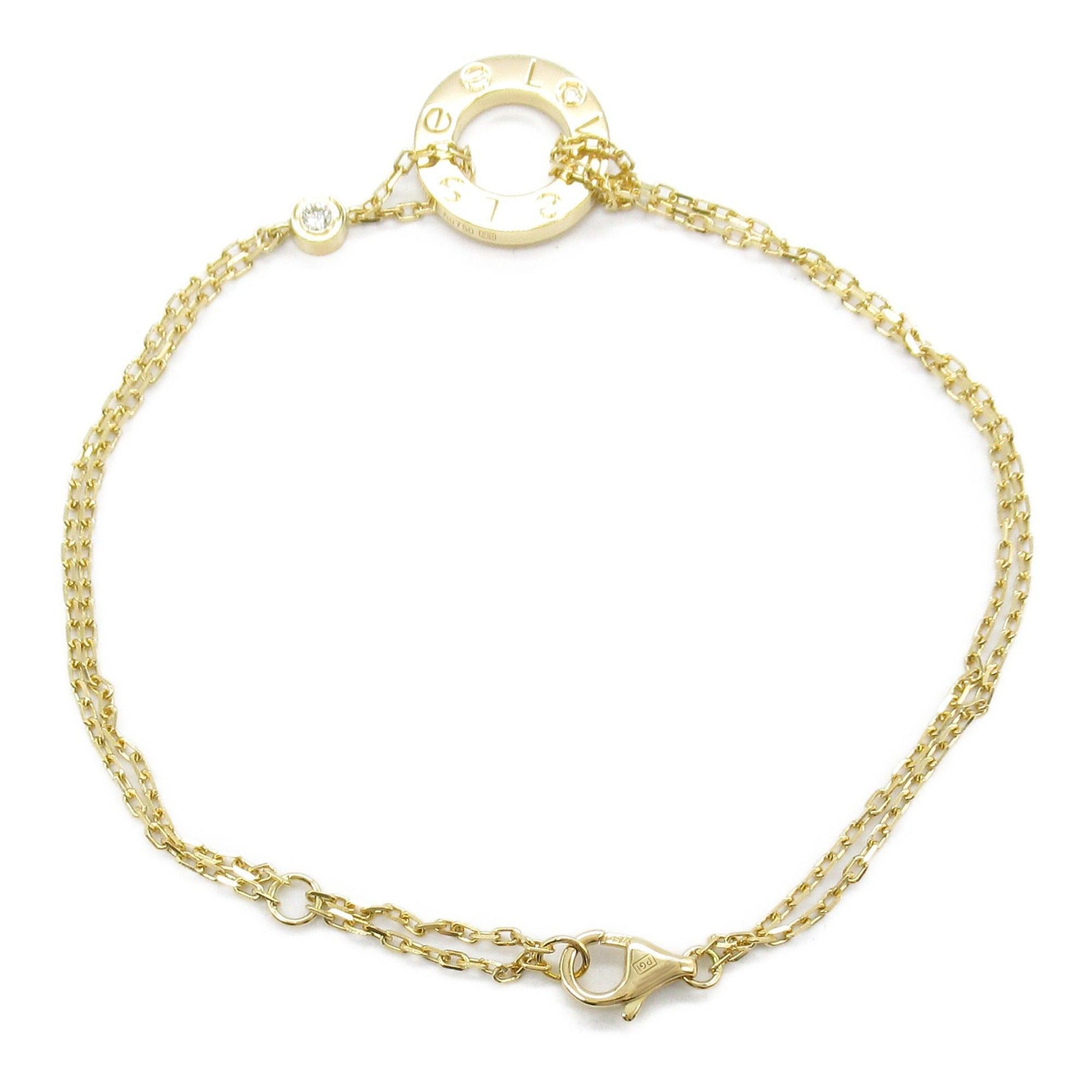 Love Circle Bracelet 18K Yellow Gold with Diamond