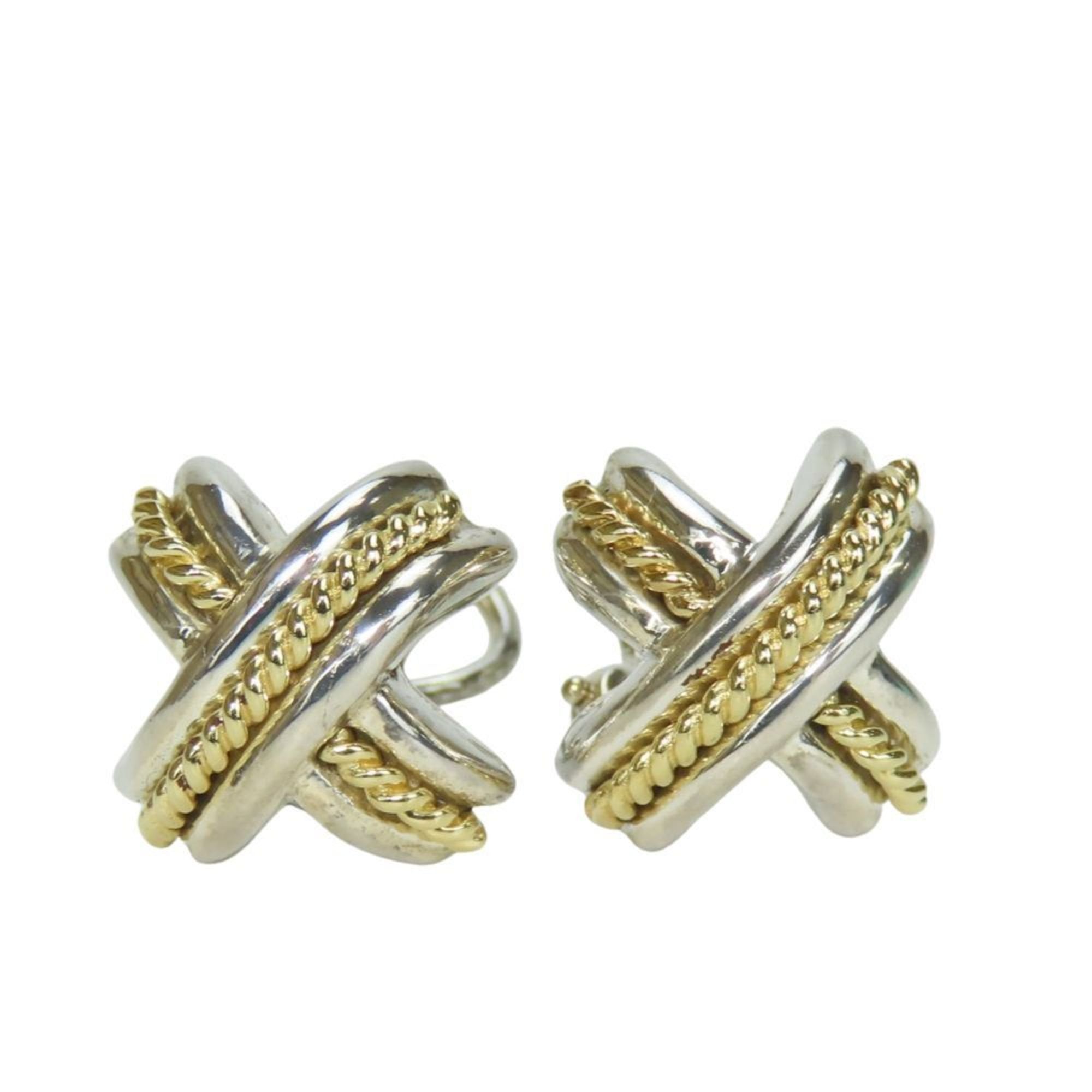Earrings Sterling Silver and 18K Yellow Gold