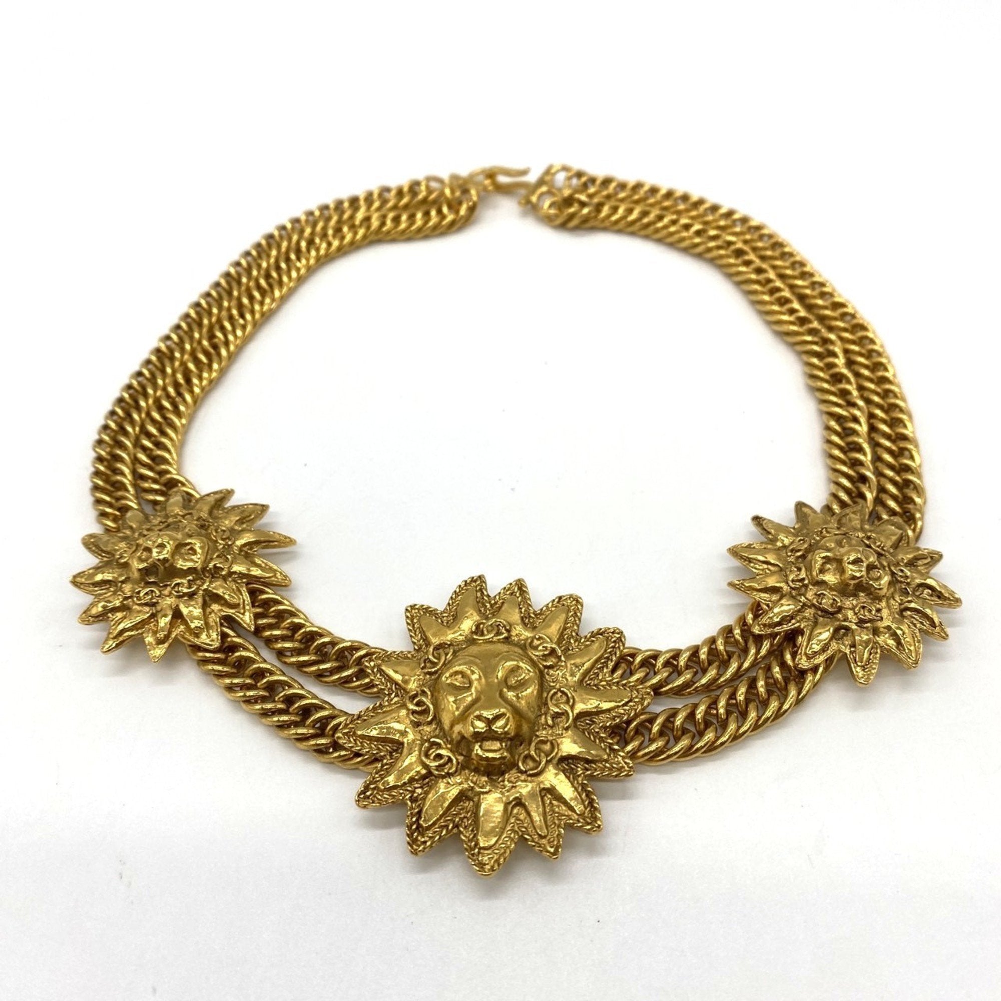 Lion Pendant Necklace Metal