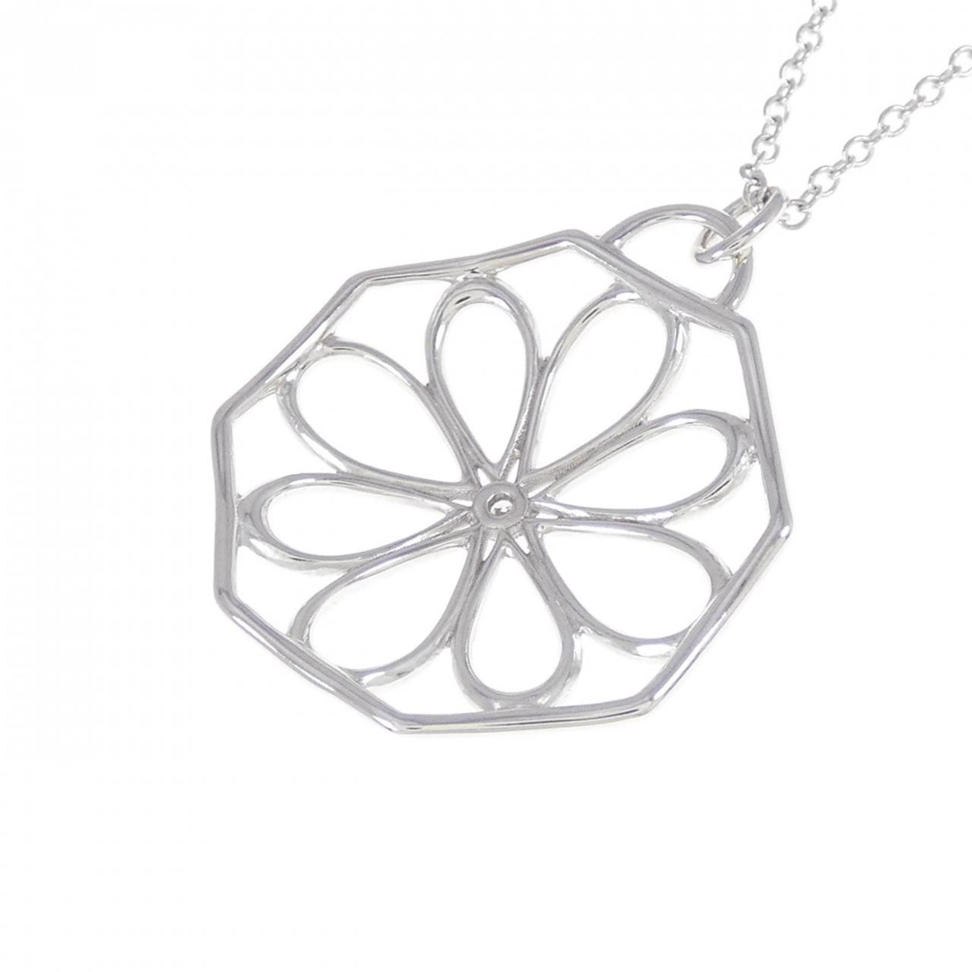 Pendant Necklace 18K White Gold with Diamond