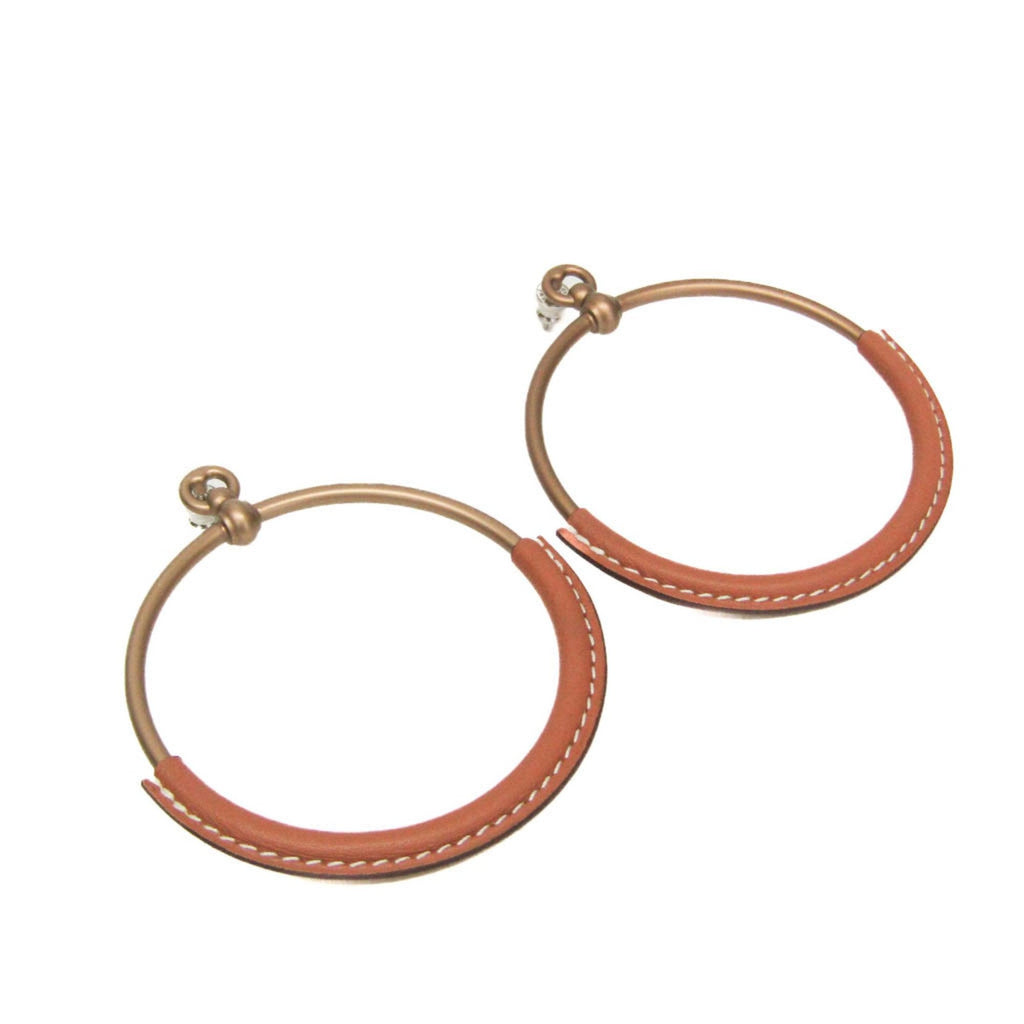 Earrings Leather and Metal