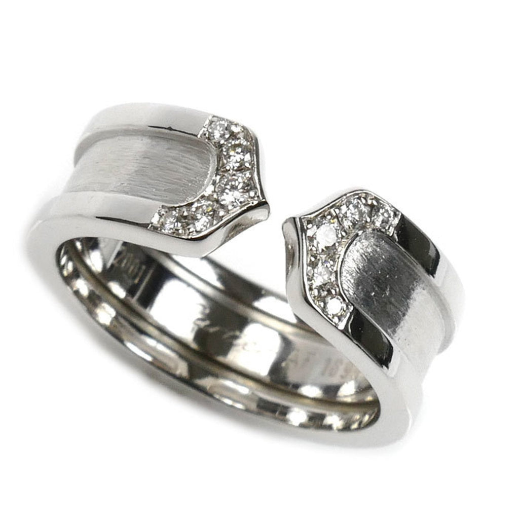 Band Ring 18K White Gold with Diamond