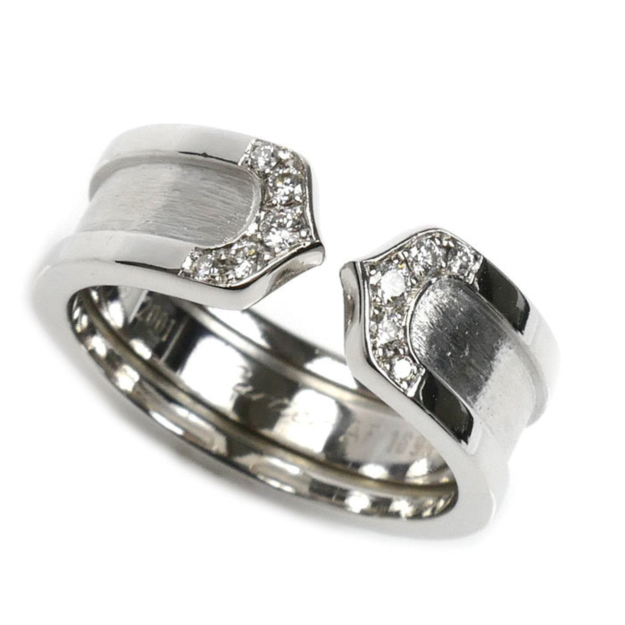 Band Ring 18K White Gold with Diamond