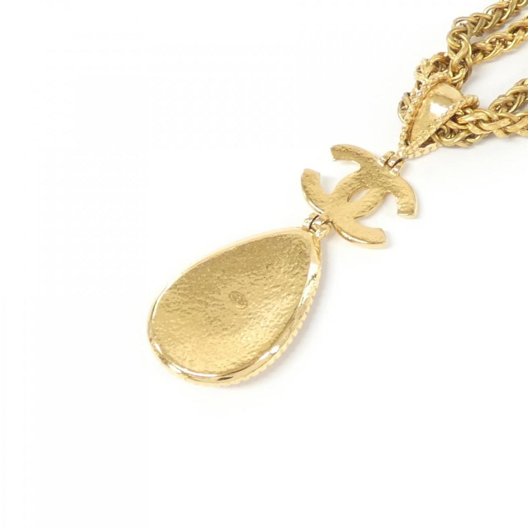 Pendant Necklace Gold Green