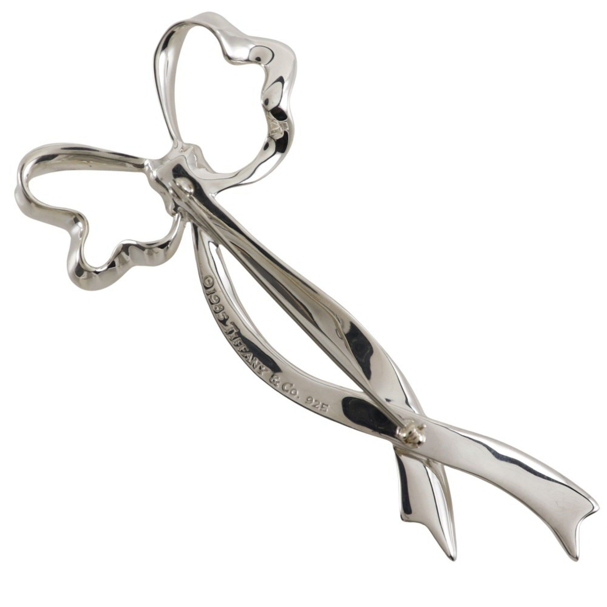 Ribbon Brooch Sterling Silver