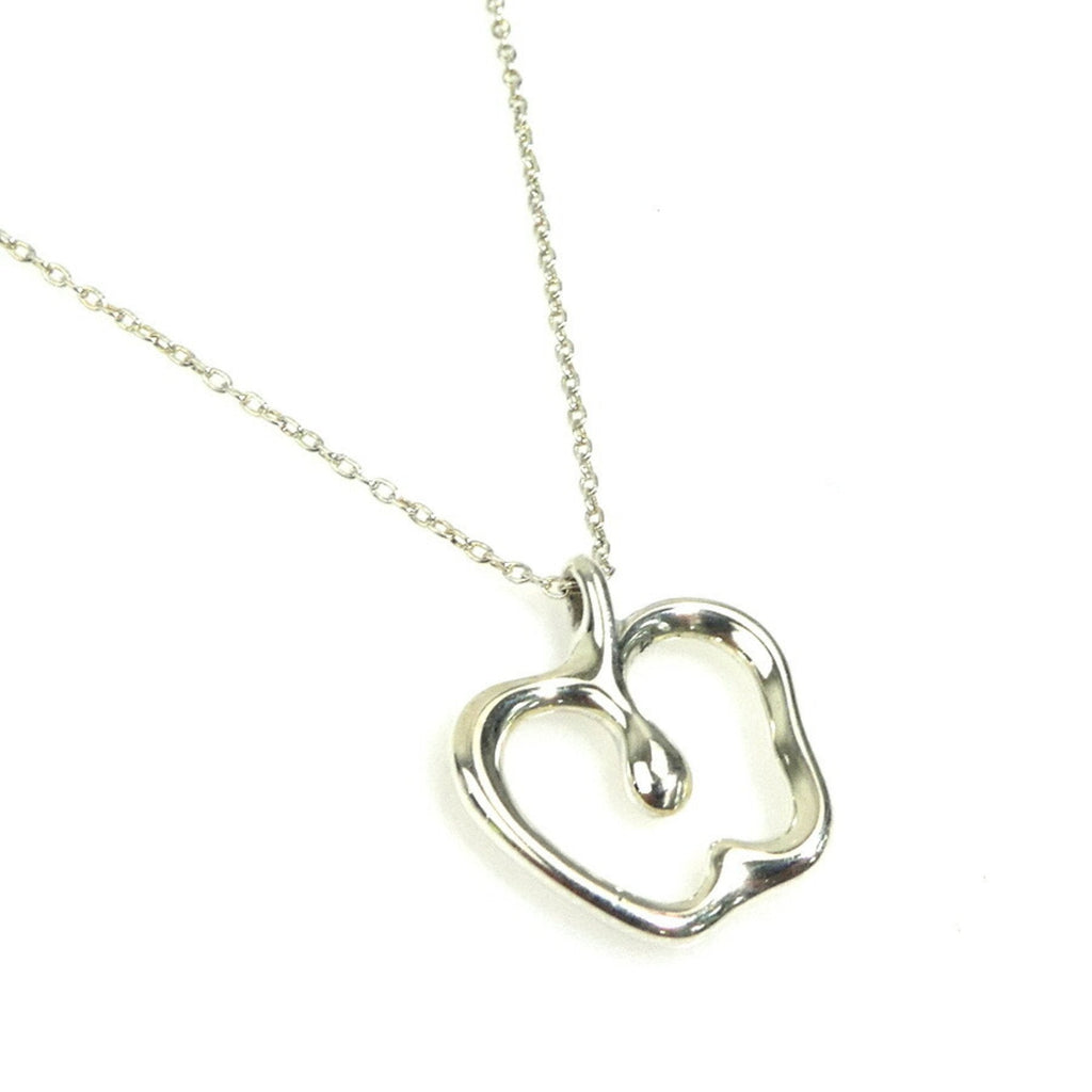 Apple Motif Pendant Necklace Sterling Silver