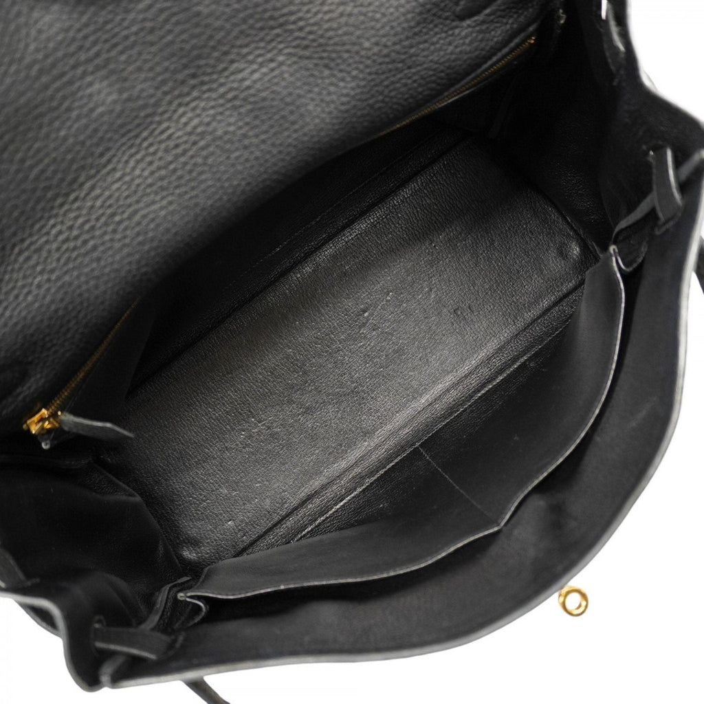 Kelly Handbag Black Togo with Gold Hardware 35
