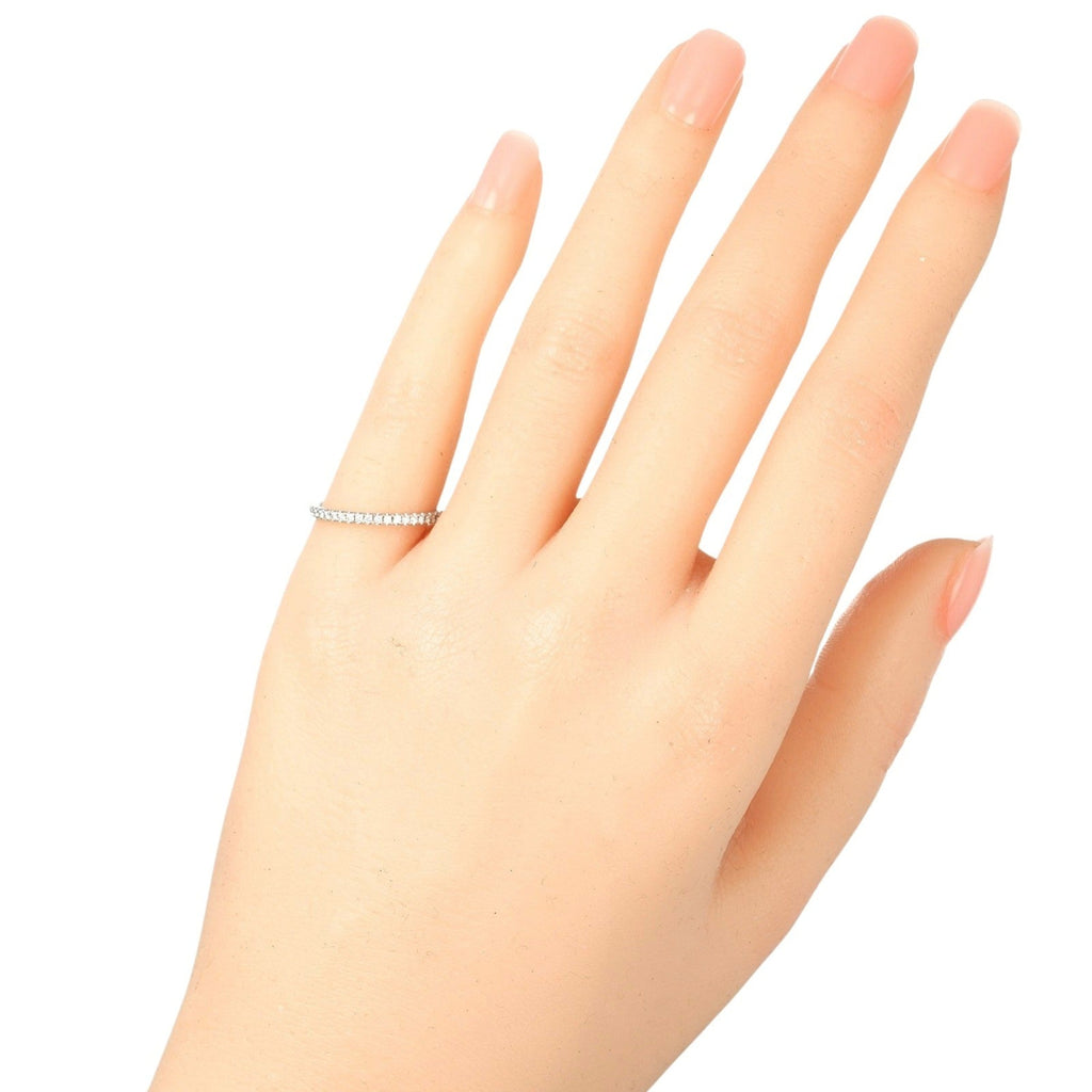 Micro Pave Band Ring Platinum with Diamond Small
