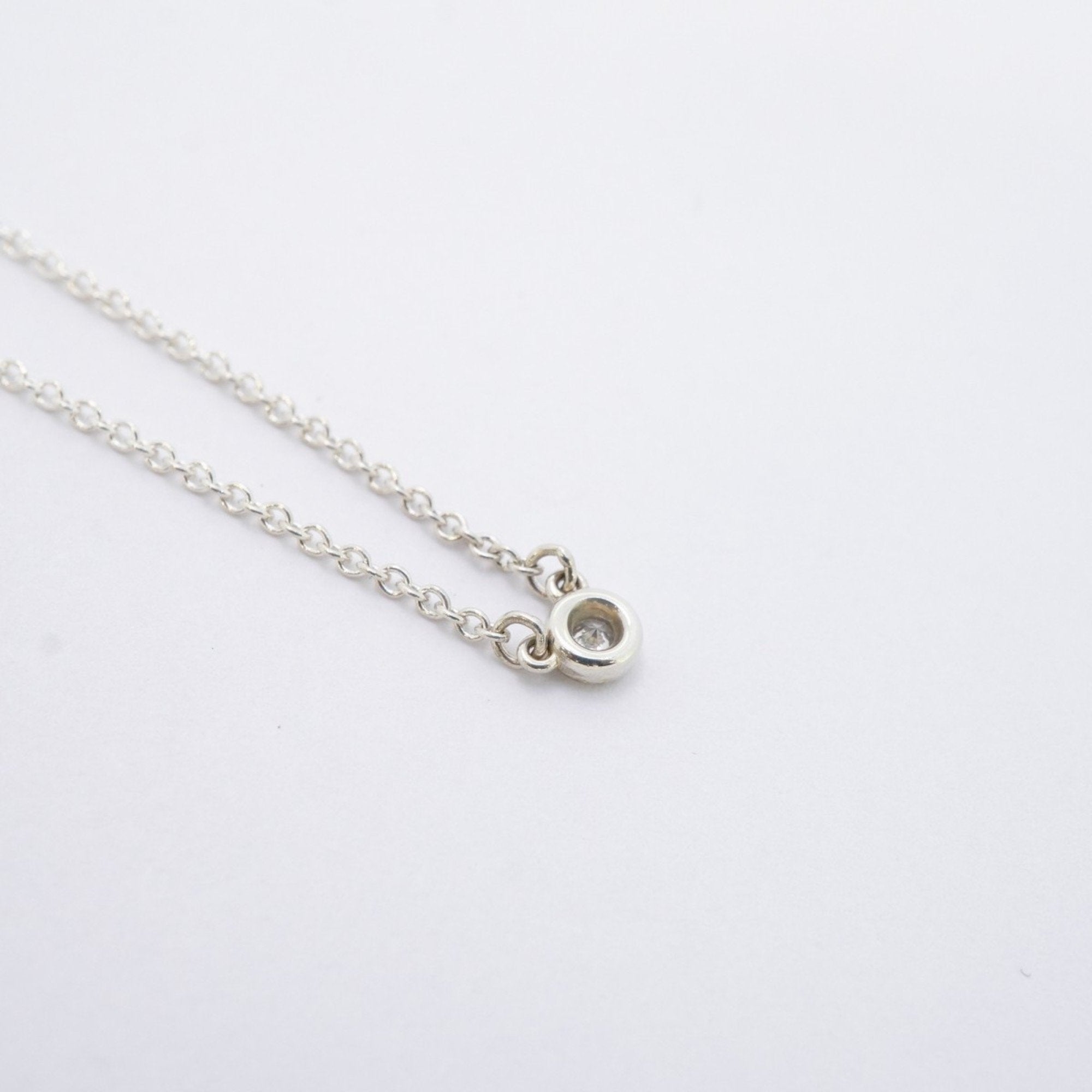 Elsa Peretti Diamonds By The Yard Pendant Necklace Sterling Silver and Diamond