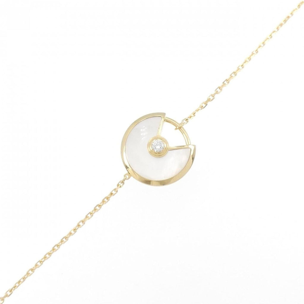 Charm Bracelet 18K Yellow Gold with Diamond and Mother of Pearl