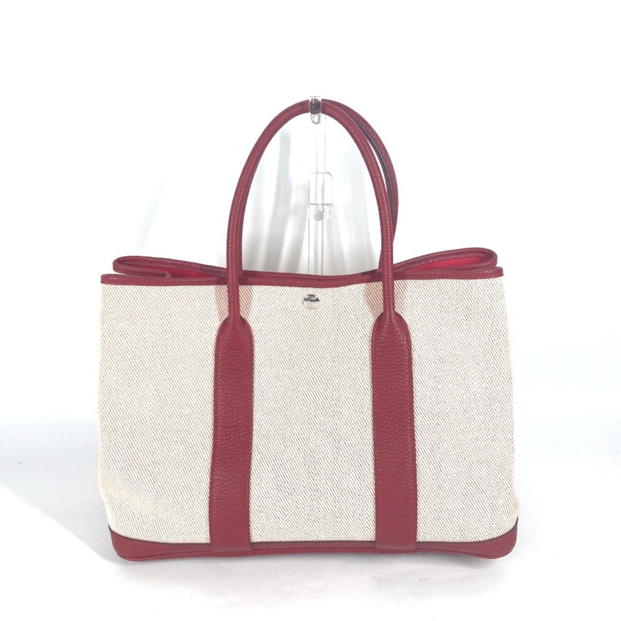 Garden Party Tote Toile and Leather 30