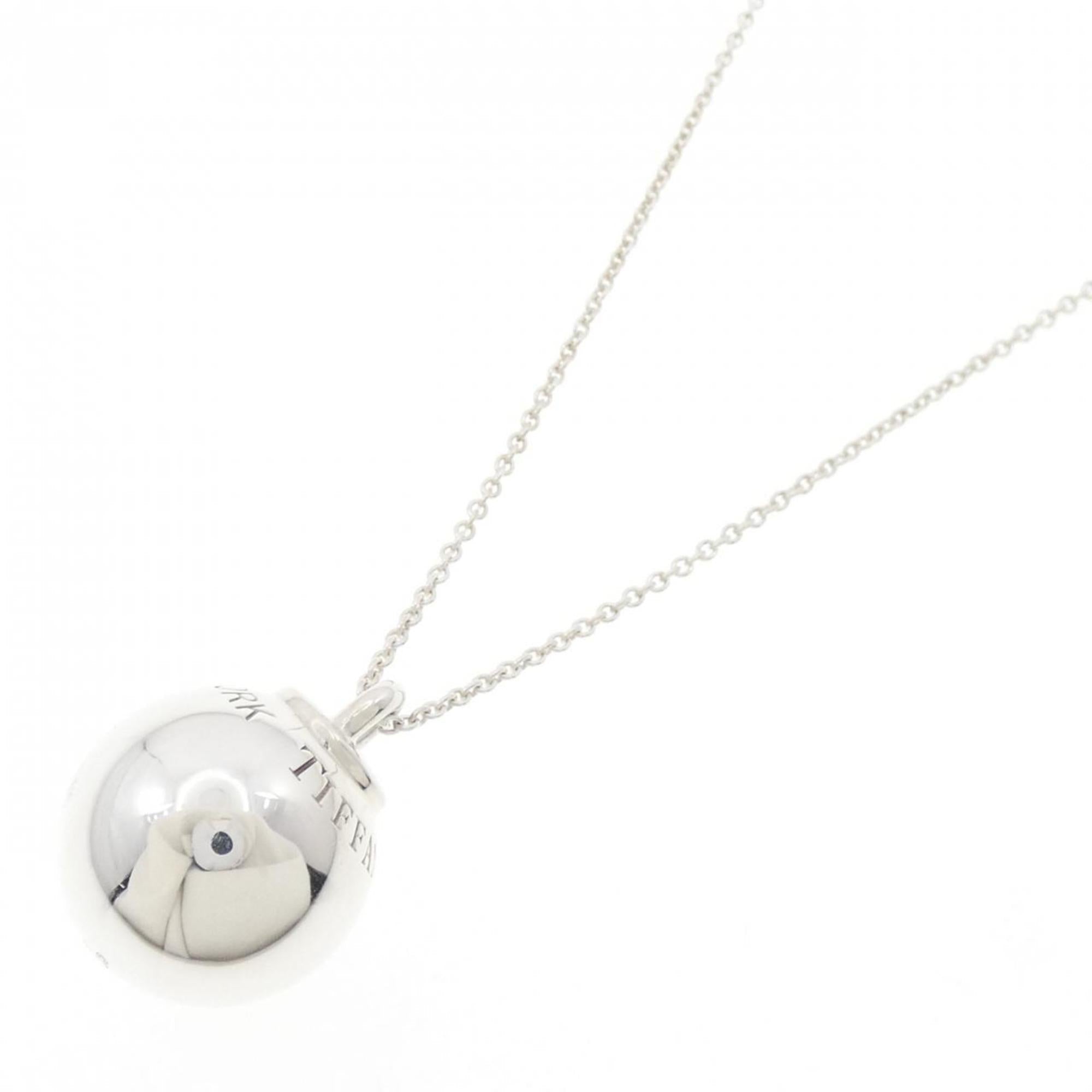 Ball Pendant Necklace Sterling Silver