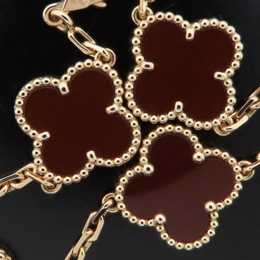 Alhambra Bracelet 18K Rose Gold and Carnelian