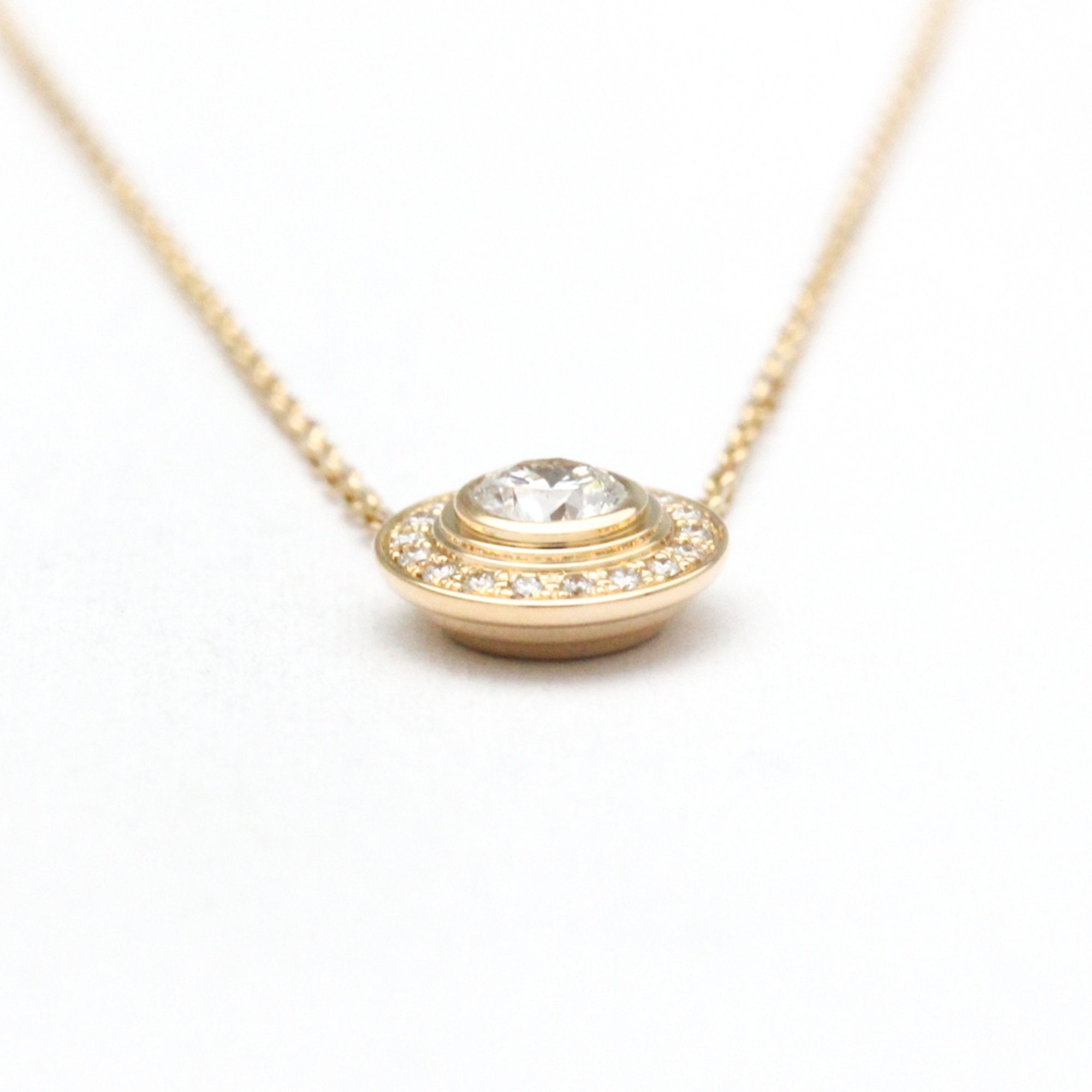 Pendant Necklace 18K Rose Gold and Diamond