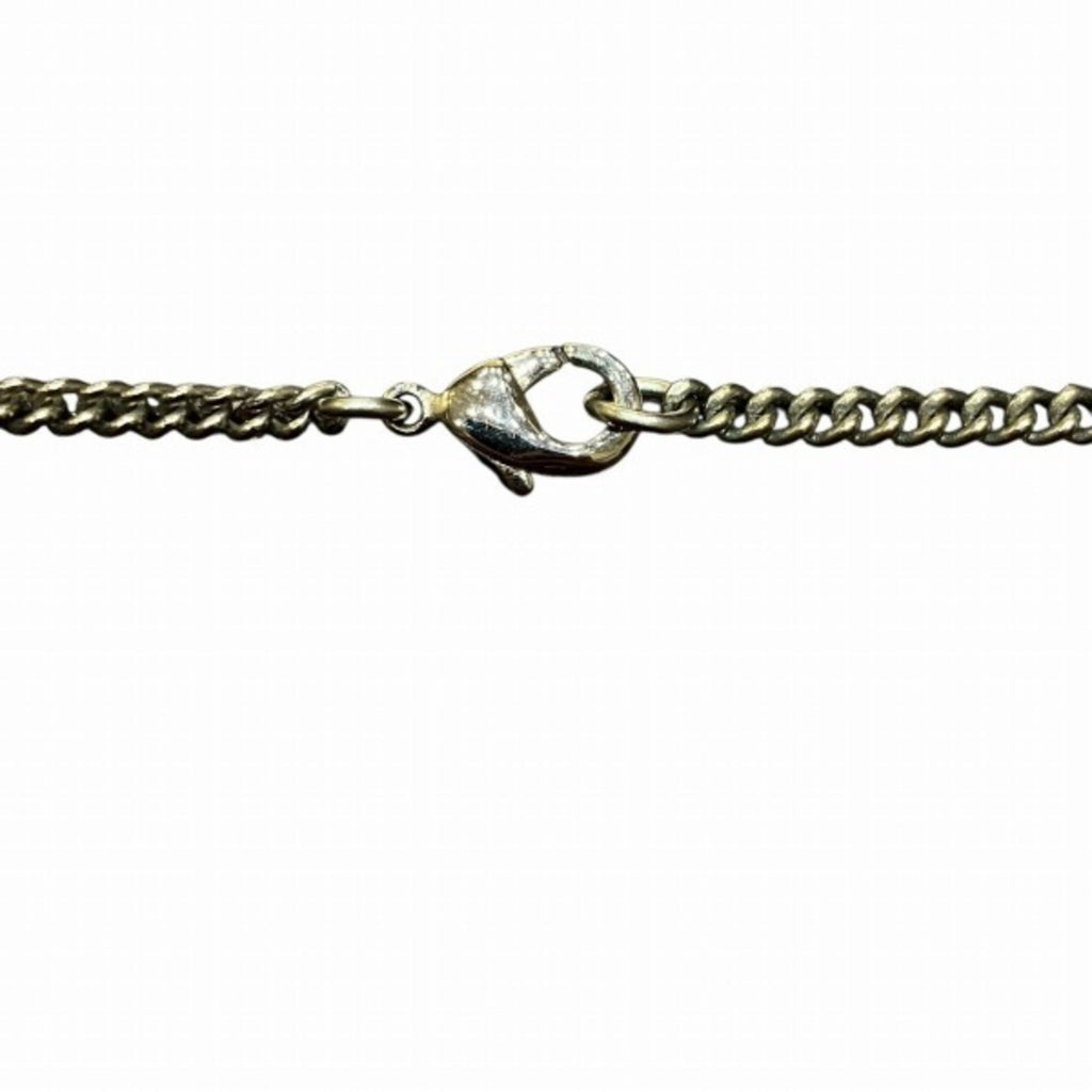 Monogram Pendant Necklace Metal Silver