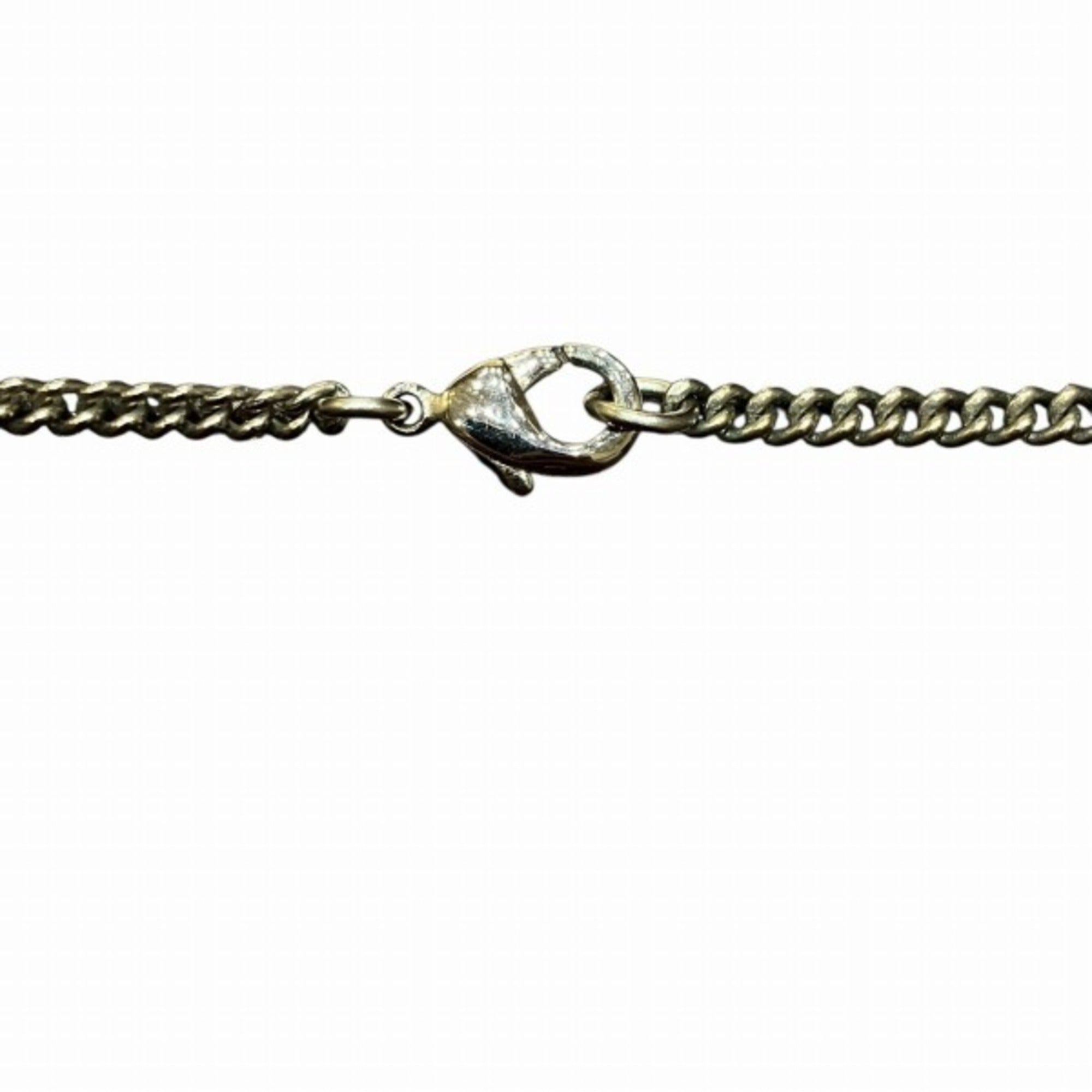 Monogram Pendant Necklace Metal Silver