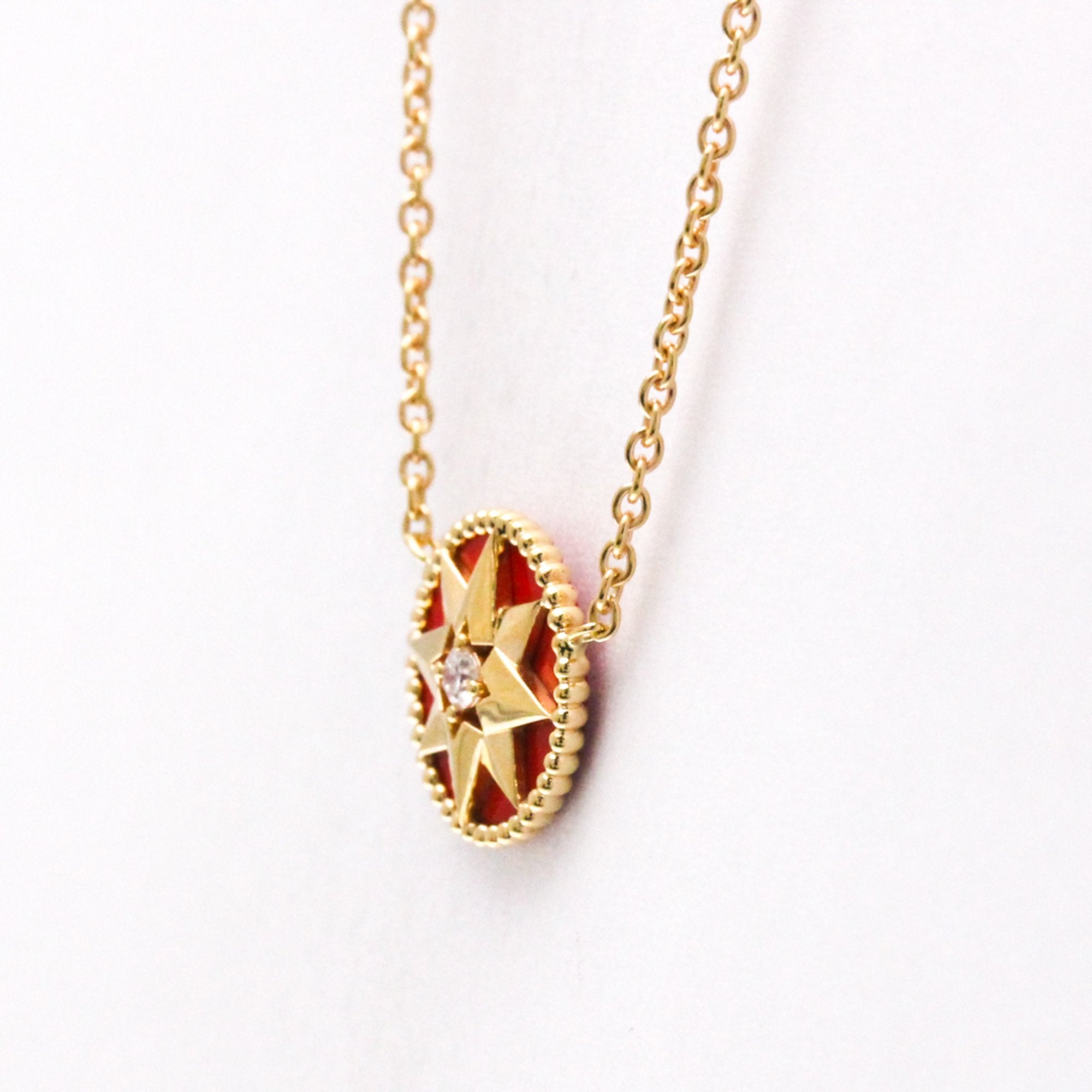 Rose Des Vents Pendant Necklace 18K Rose Gold with Diamond