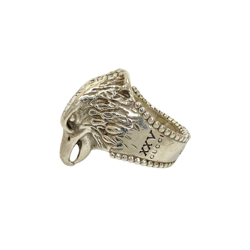 Eagle Head Band Ring Sterling Silver