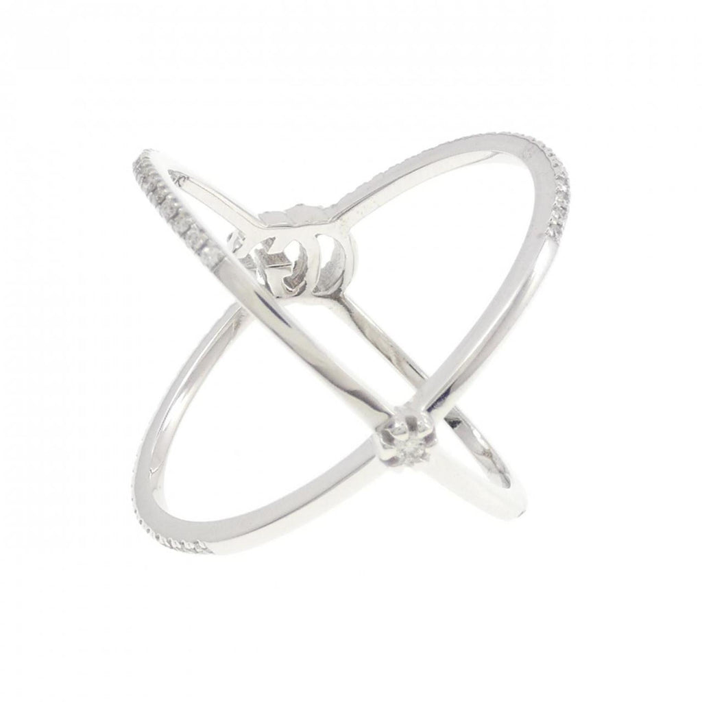 Band Ring 18K White Gold with Diamond