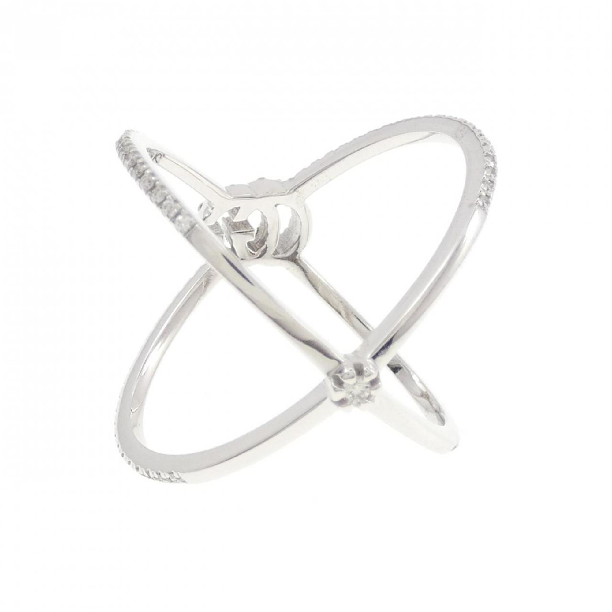 Band Ring 18K White Gold with Diamond