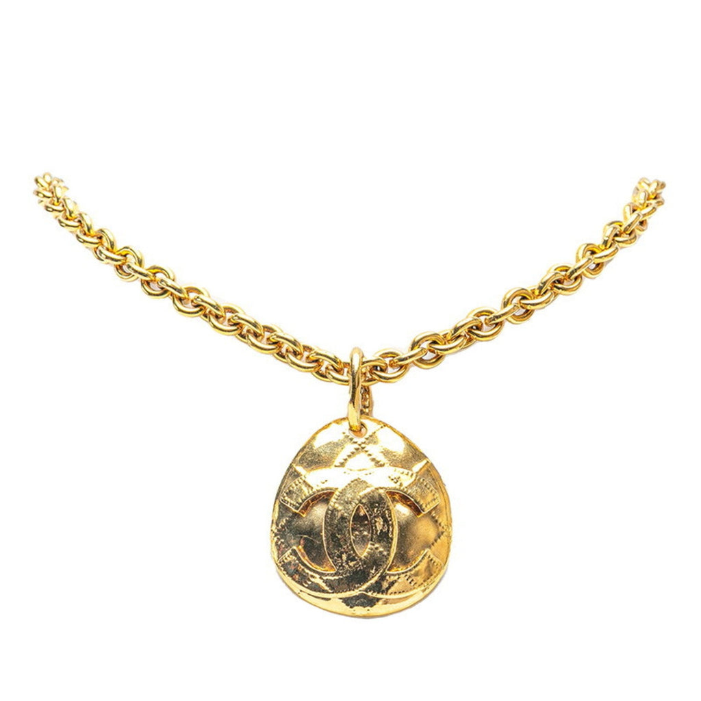 CC Logo Pendant Necklace Metal
