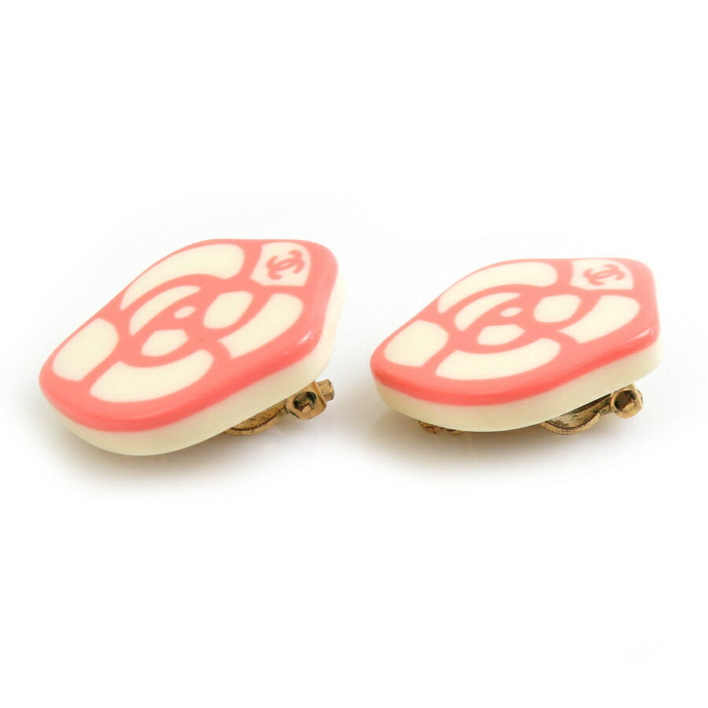 CC Logo Clip-On Earrings Gold-Tone Metal