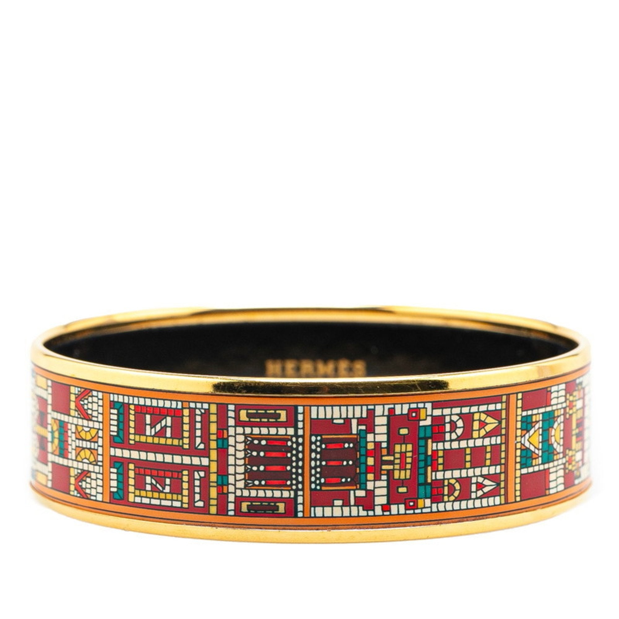 Enamel Bracelet Black Gold Multicolor