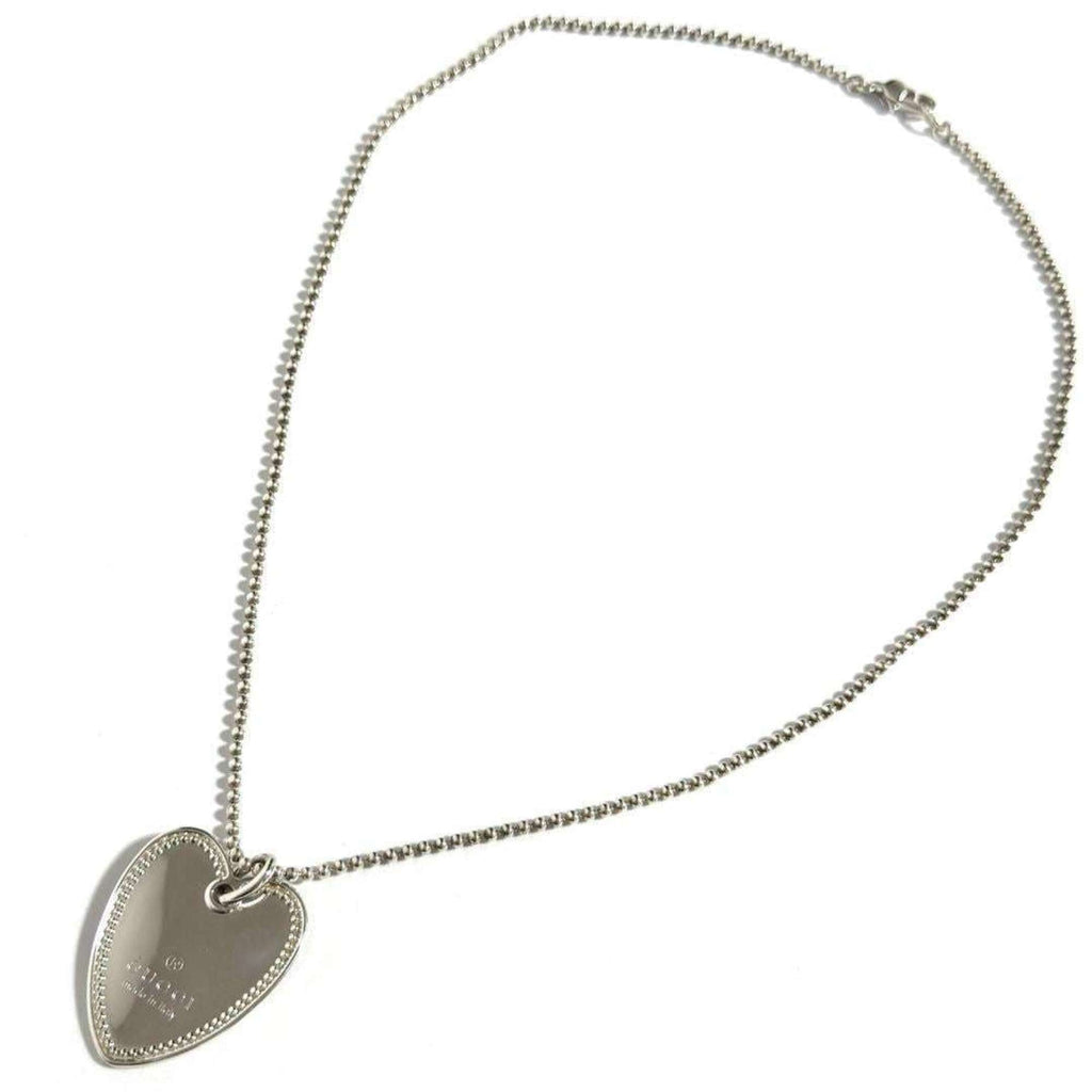 Pendant Necklace Trademark Heart Tag Sterling Silver