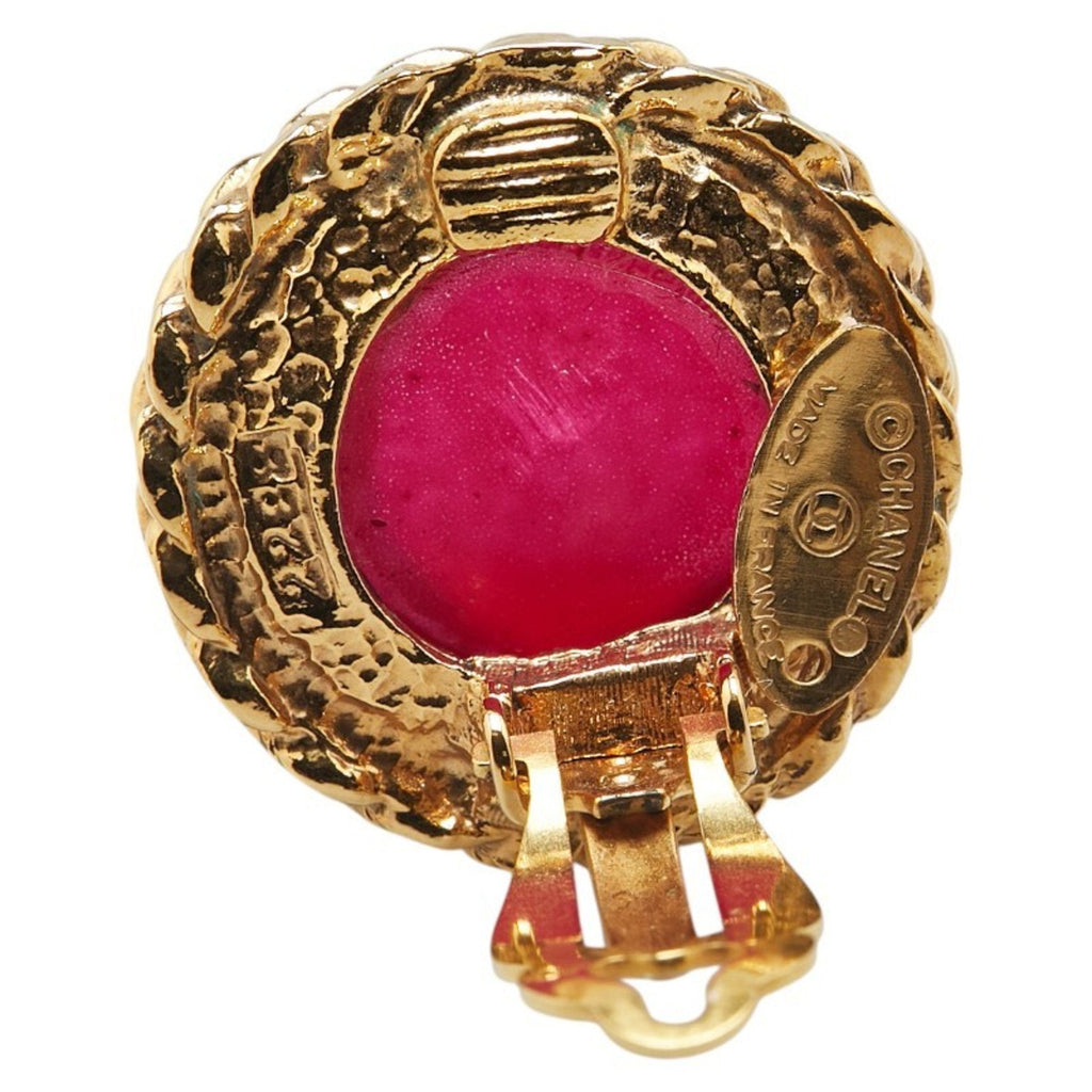Vintage Earrings Gold-Tone Metal