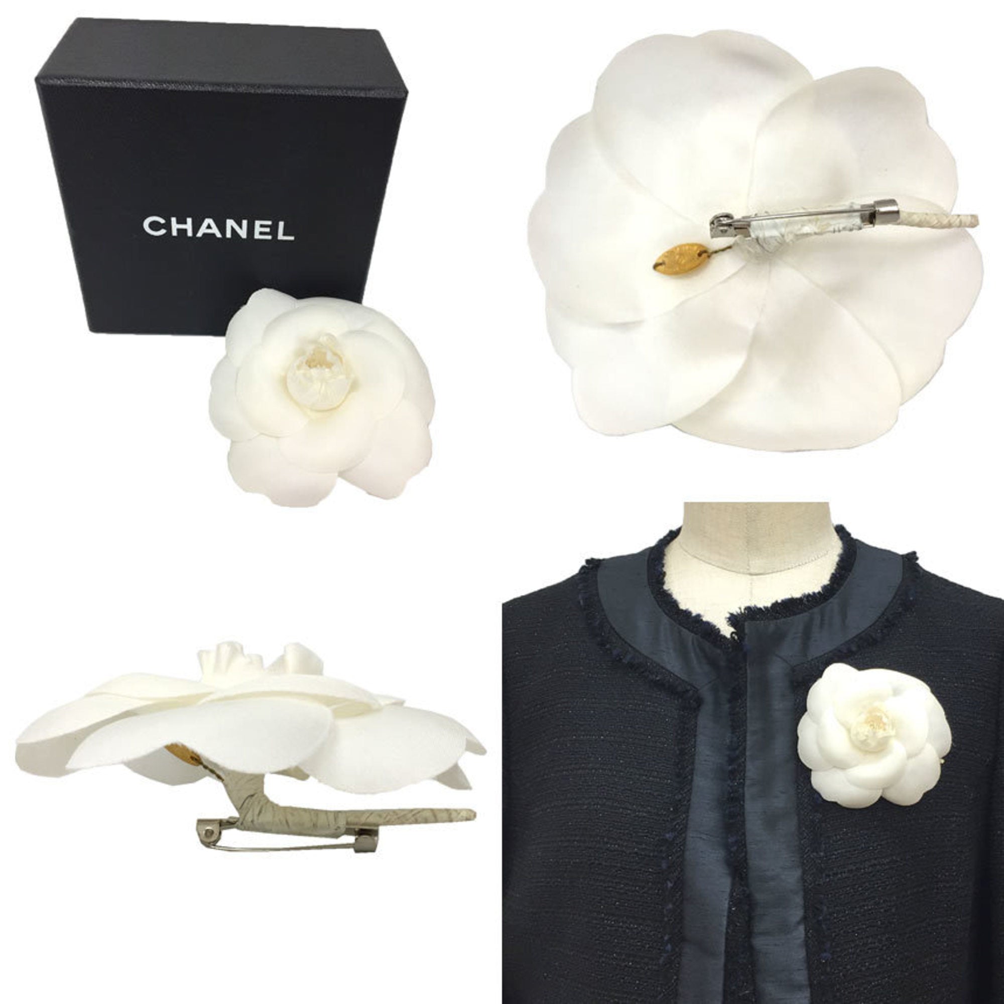 Camellia Corsage Brooch White
