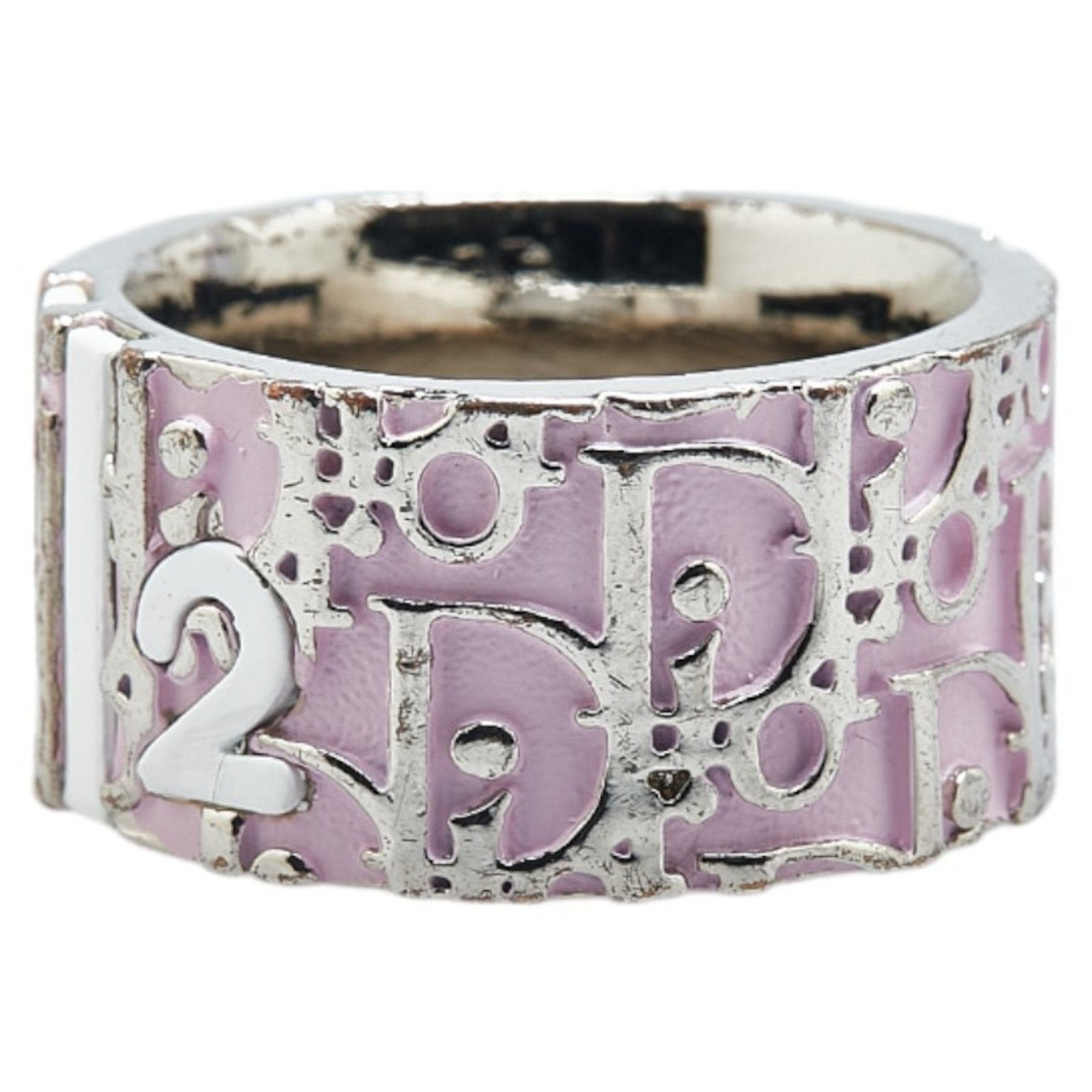 Band Ring Metal Pink and Silver