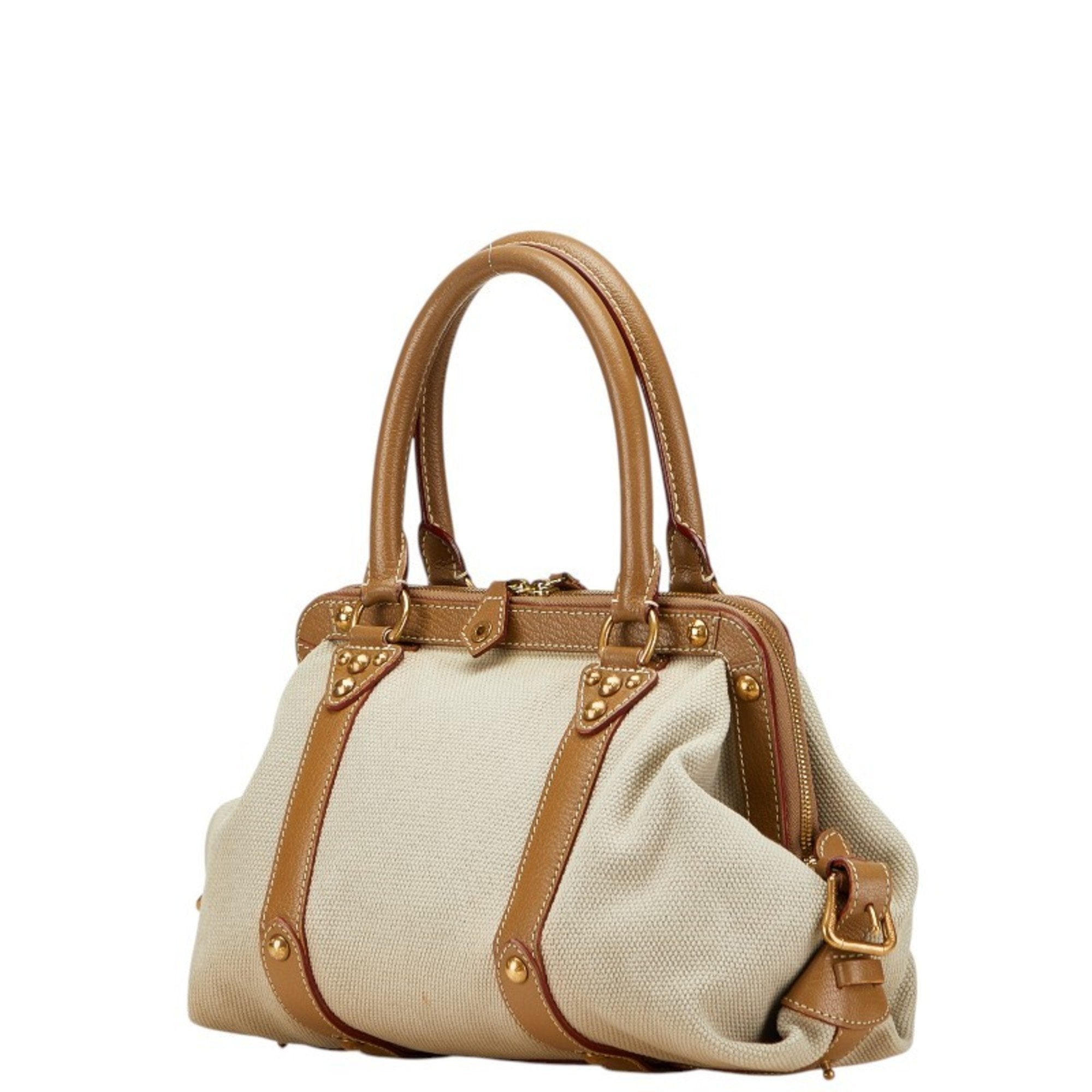 Sac De Nuit Trianon Handbag Toile and Leather GM