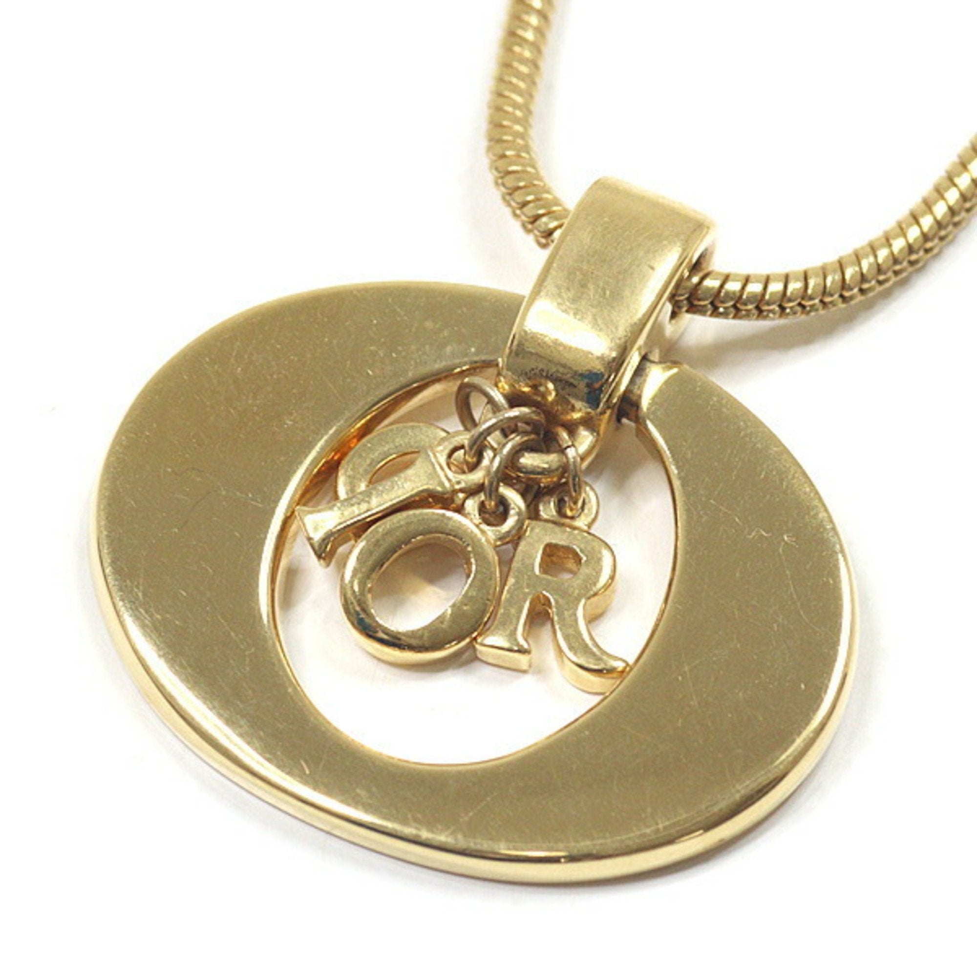 Pendant Necklace Gold Metal