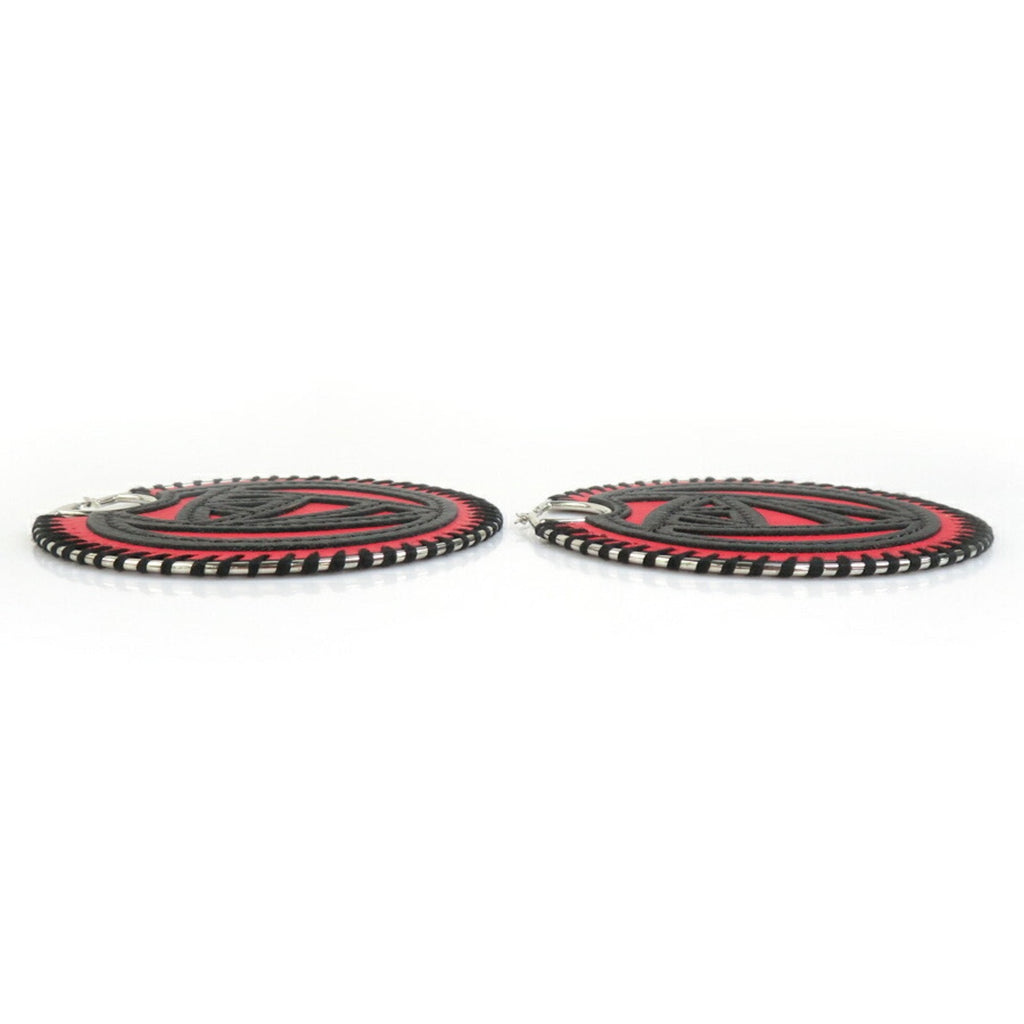 Earrings Leather and Metal