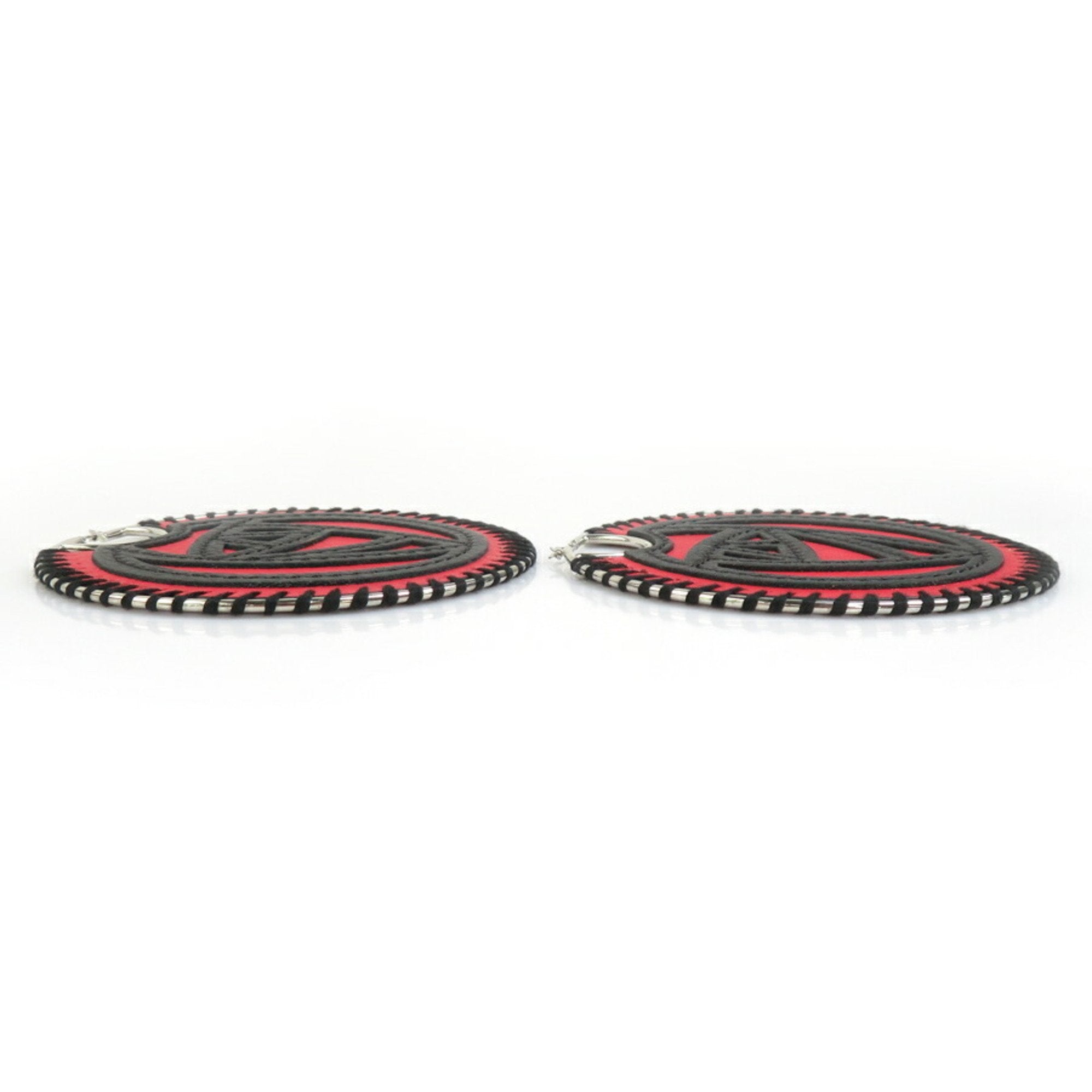 Earrings Leather and Metal