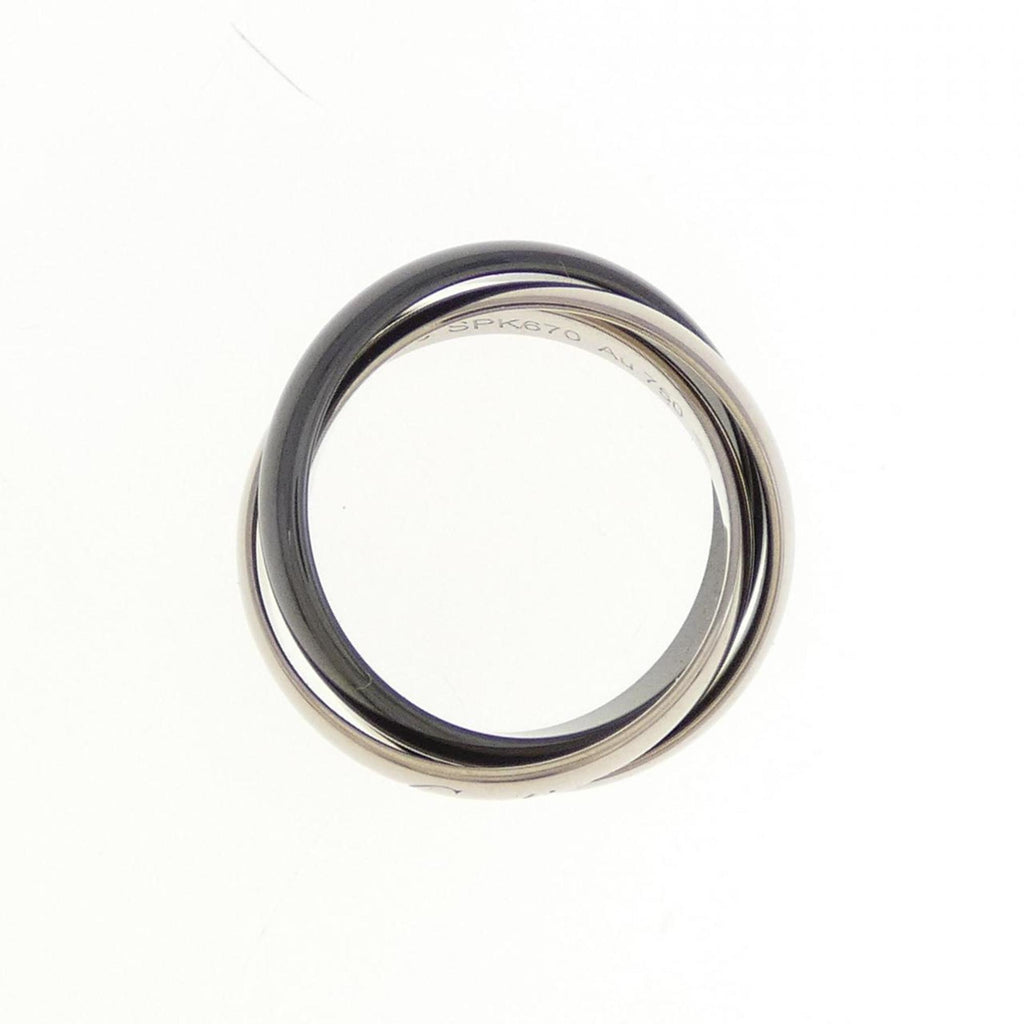 Trinity Ring 18K White Gold and Ceramic