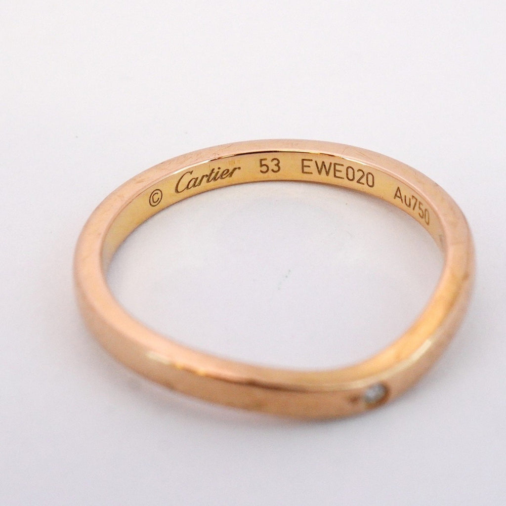 Band Ring 18K Rose Gold with Diamond