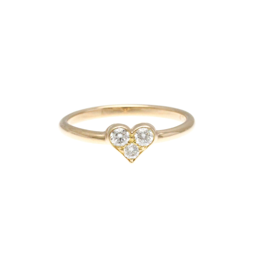 Sentimental Heart Ring 18K Rose Gold with Diamond