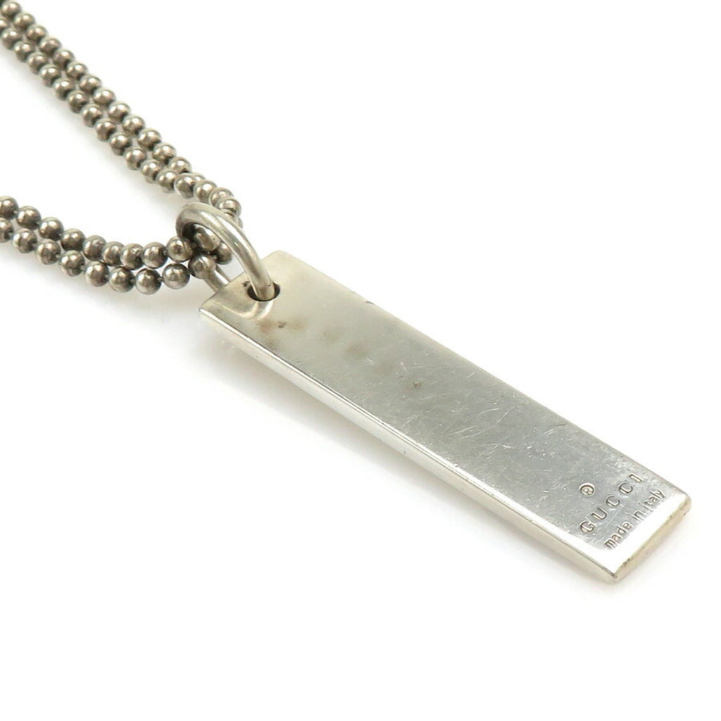 Double Ball Chain Pendant Necklace Sterling Silver