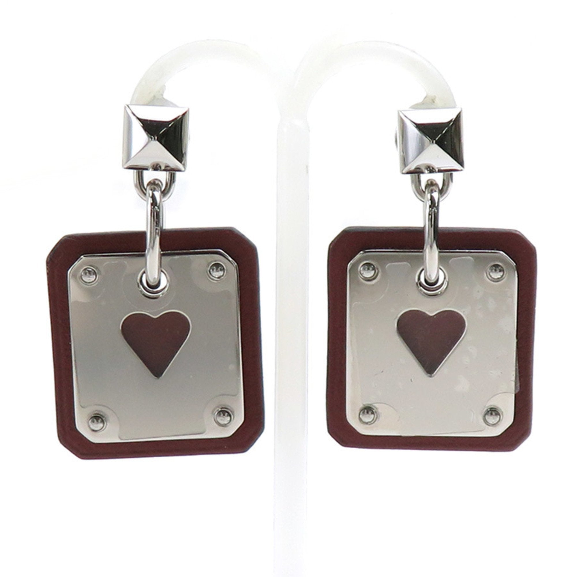 Earrings Leather and Metal