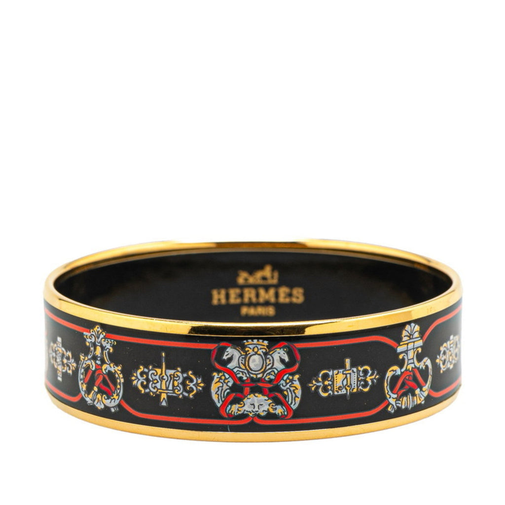 Bangle Black and Gold and Multicolor Bracelet