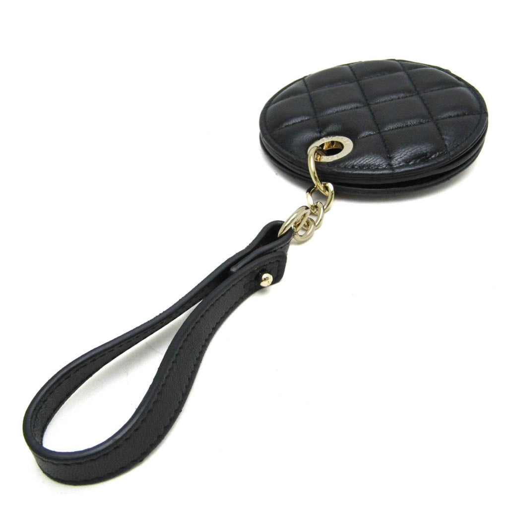 Matelasse Charm Leather Black Handbag Charm