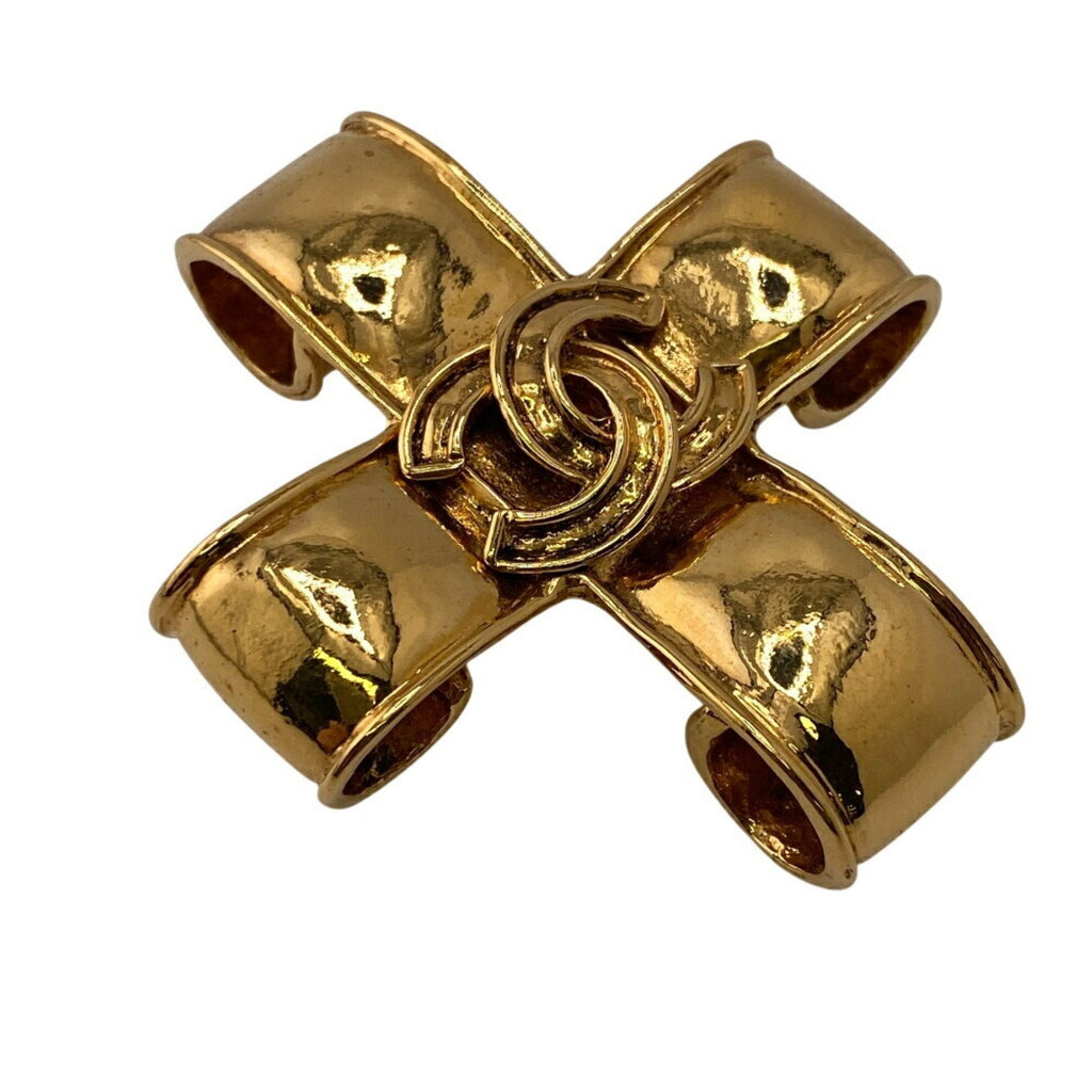 CC Logo Brooch Metal