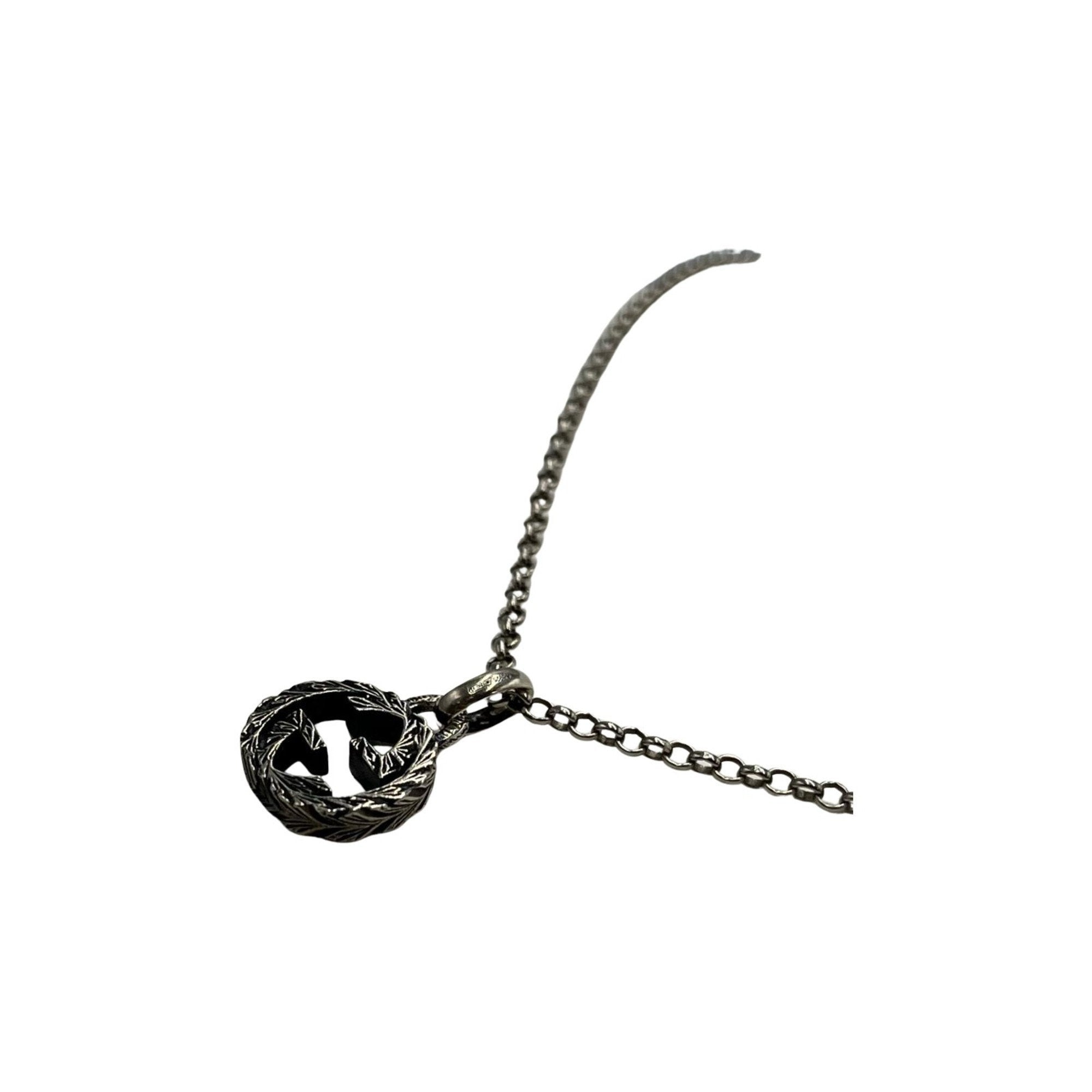Interlocking G Pendant Necklace Sterling Silver