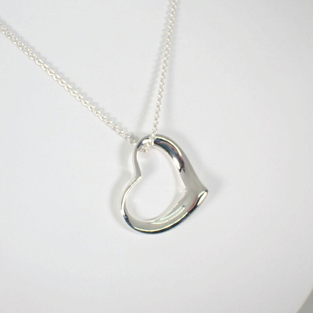 Heart Pendant Necklace Sterling Silver