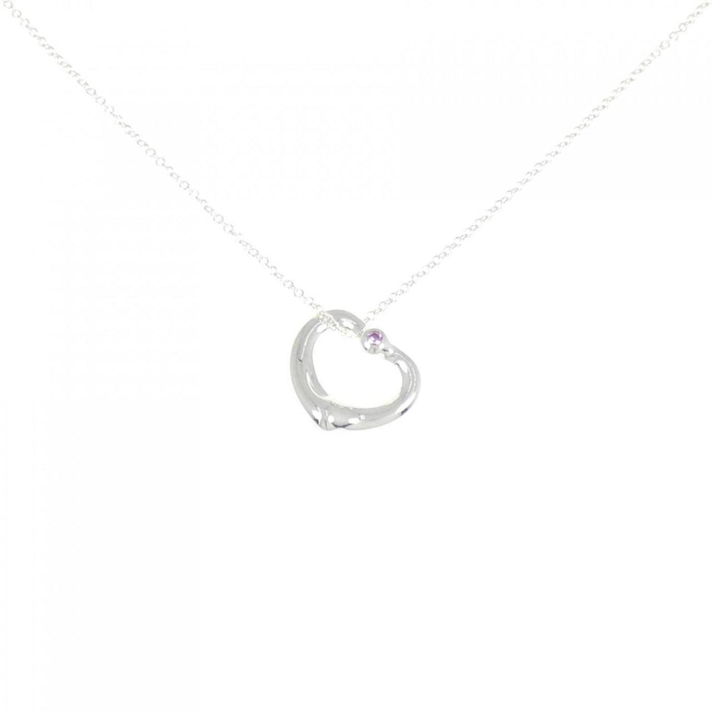 Open Heart Pendant Necklace Sterling Silver 14.9mm
