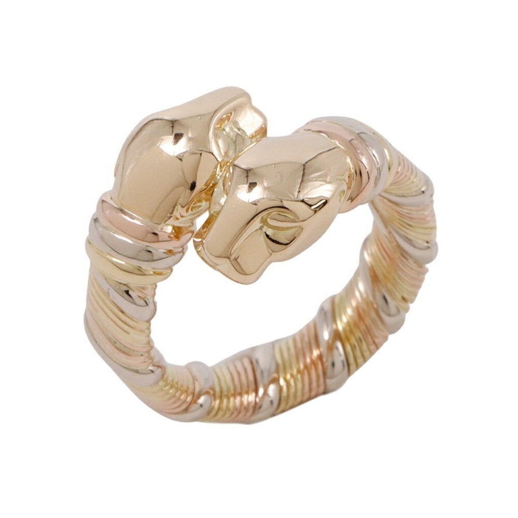 Vendome Louis Cartier Band Ring 18K Tricolor Gold